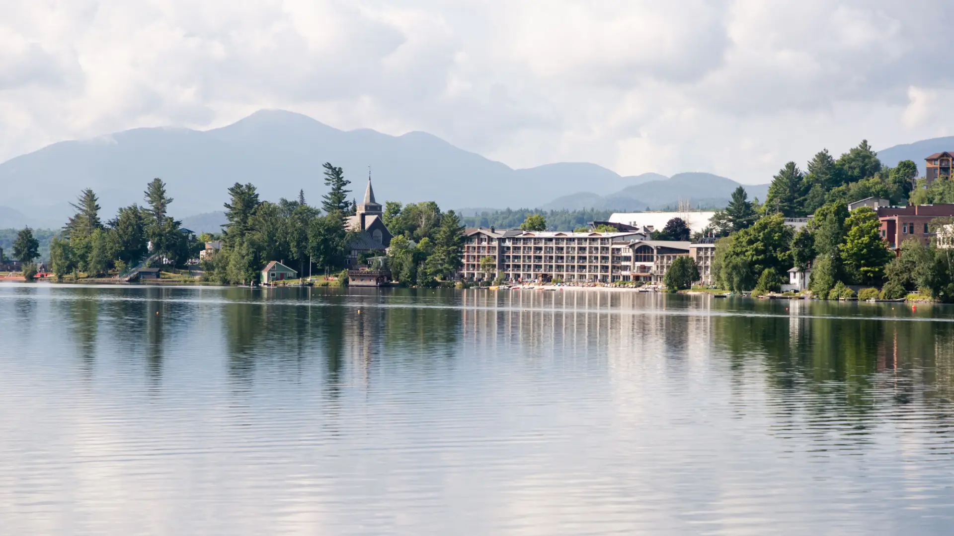Lake Placid and Mirror Lake in the summer.