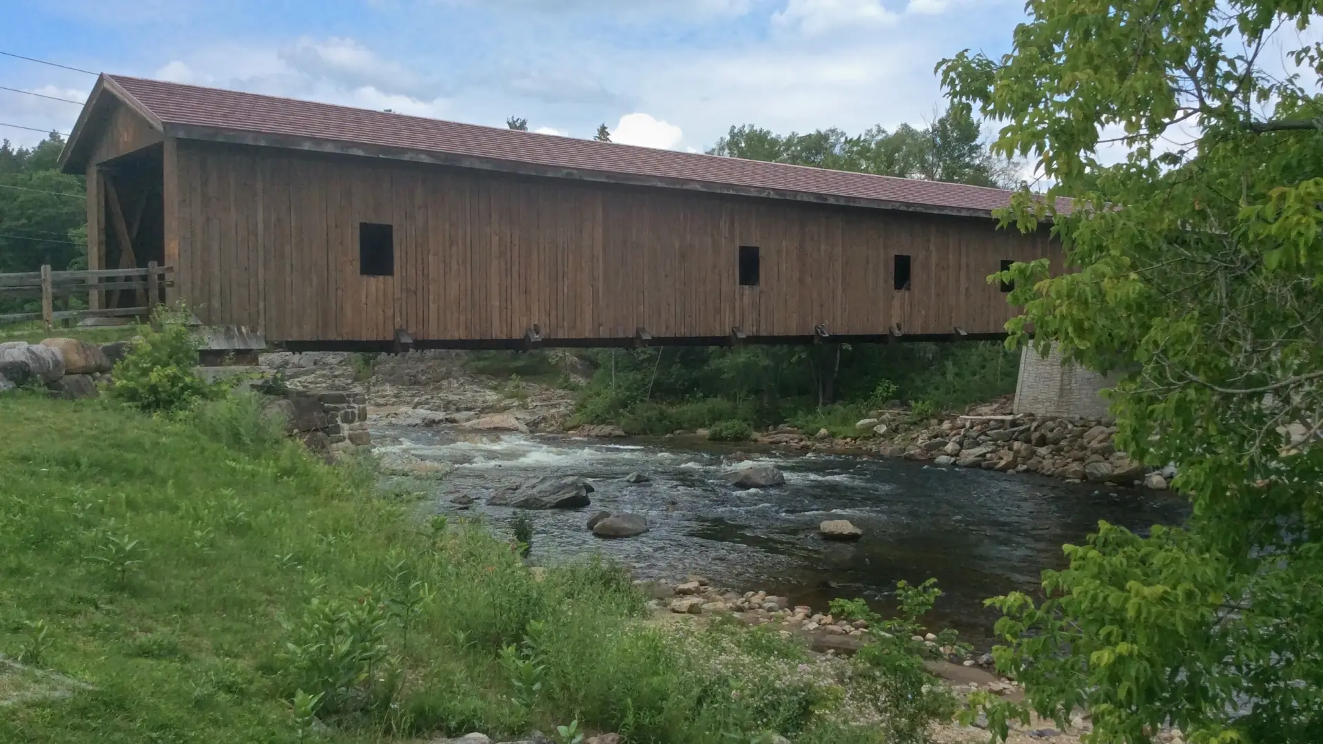 The Jay Covered Bridge is part of a wonderful park.