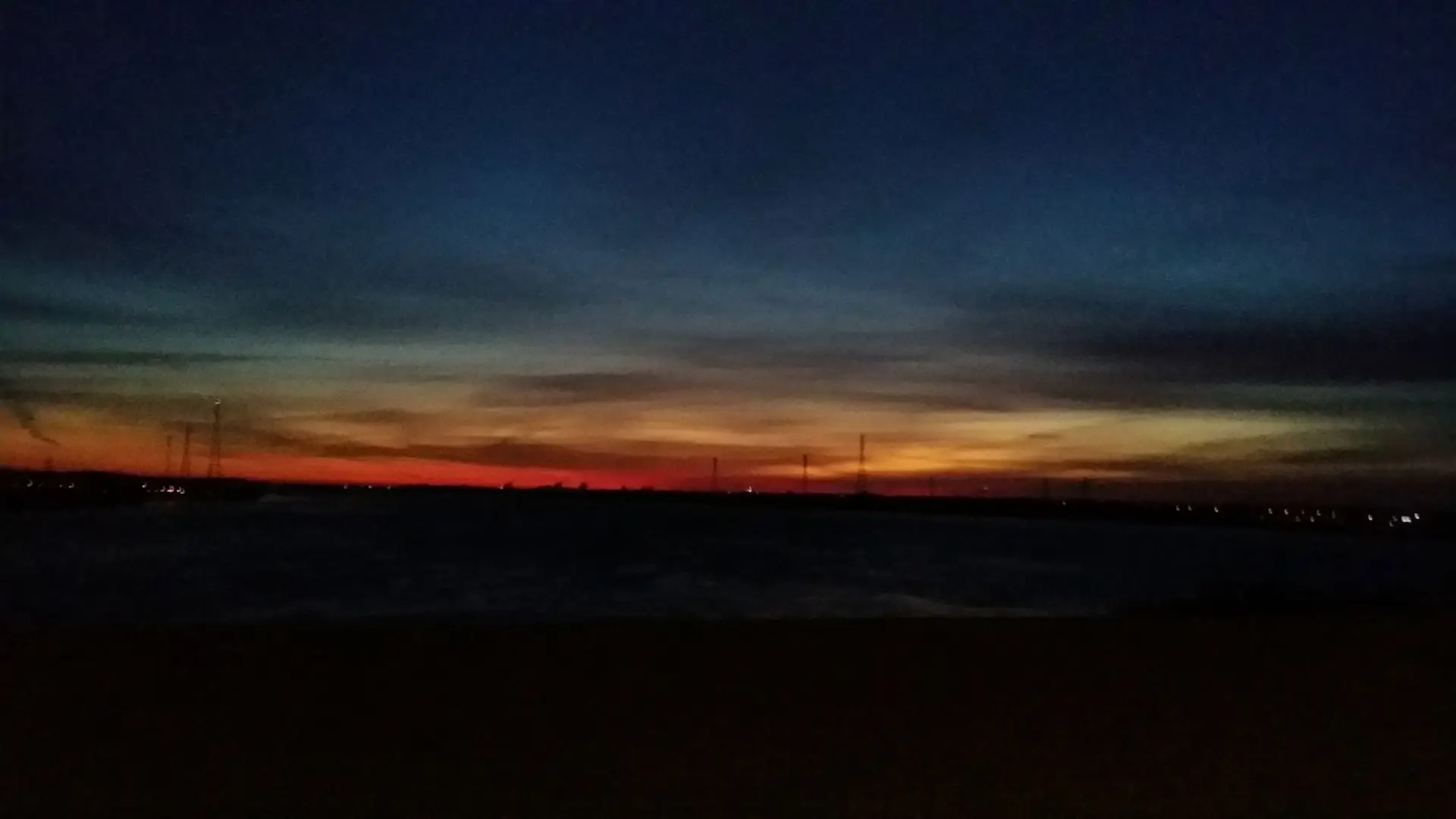 sunrise on the way to the airport in montreal