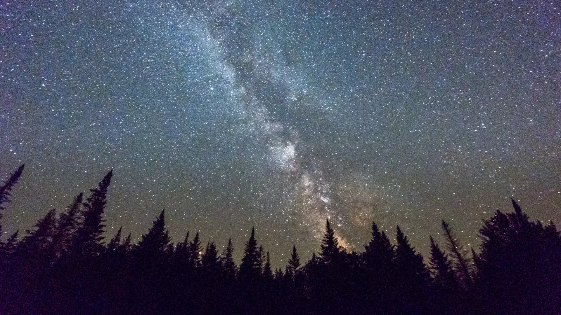 A starry night sky in the Adirondacks.