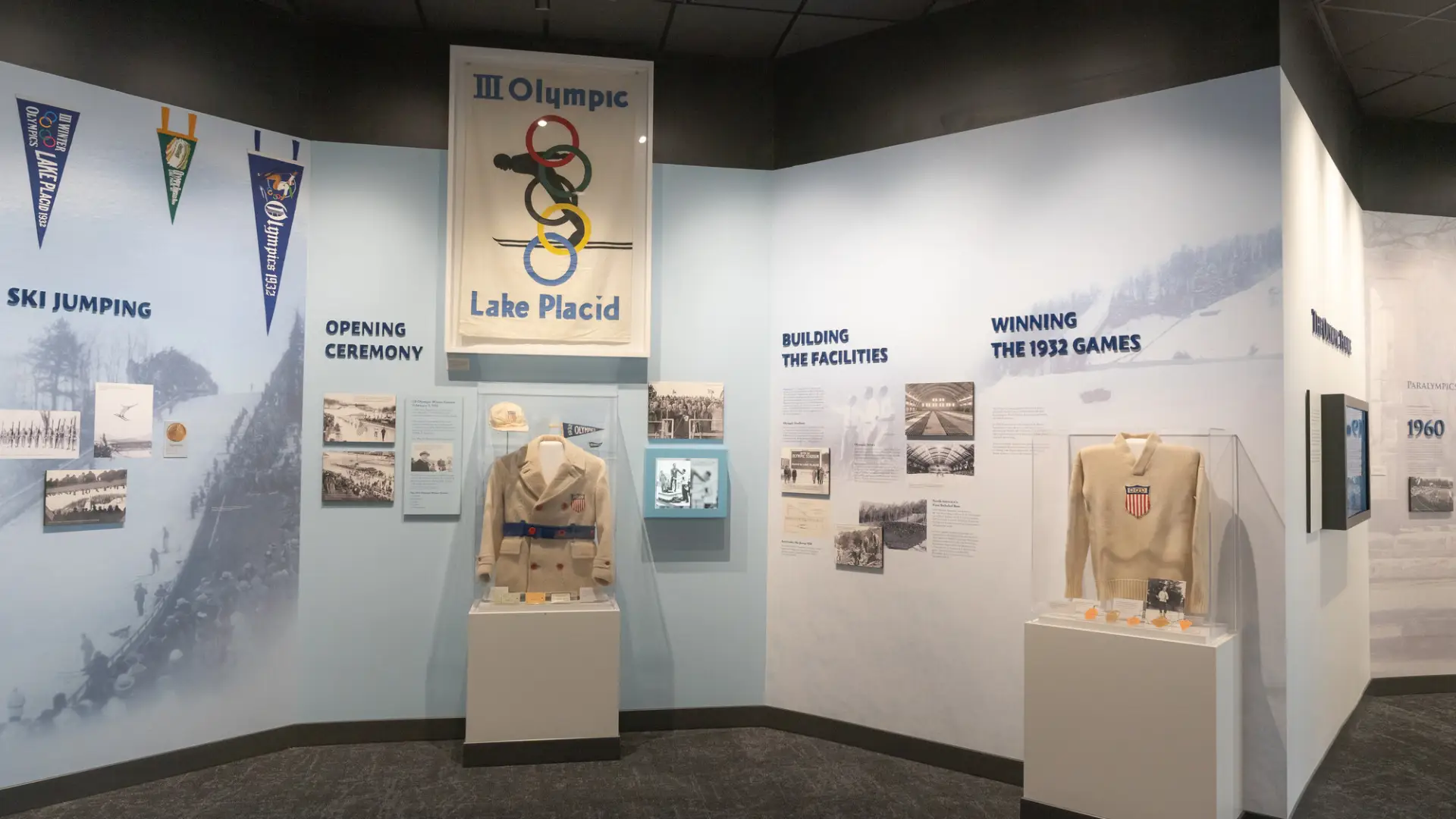 A museum display for the 1932 Olympics