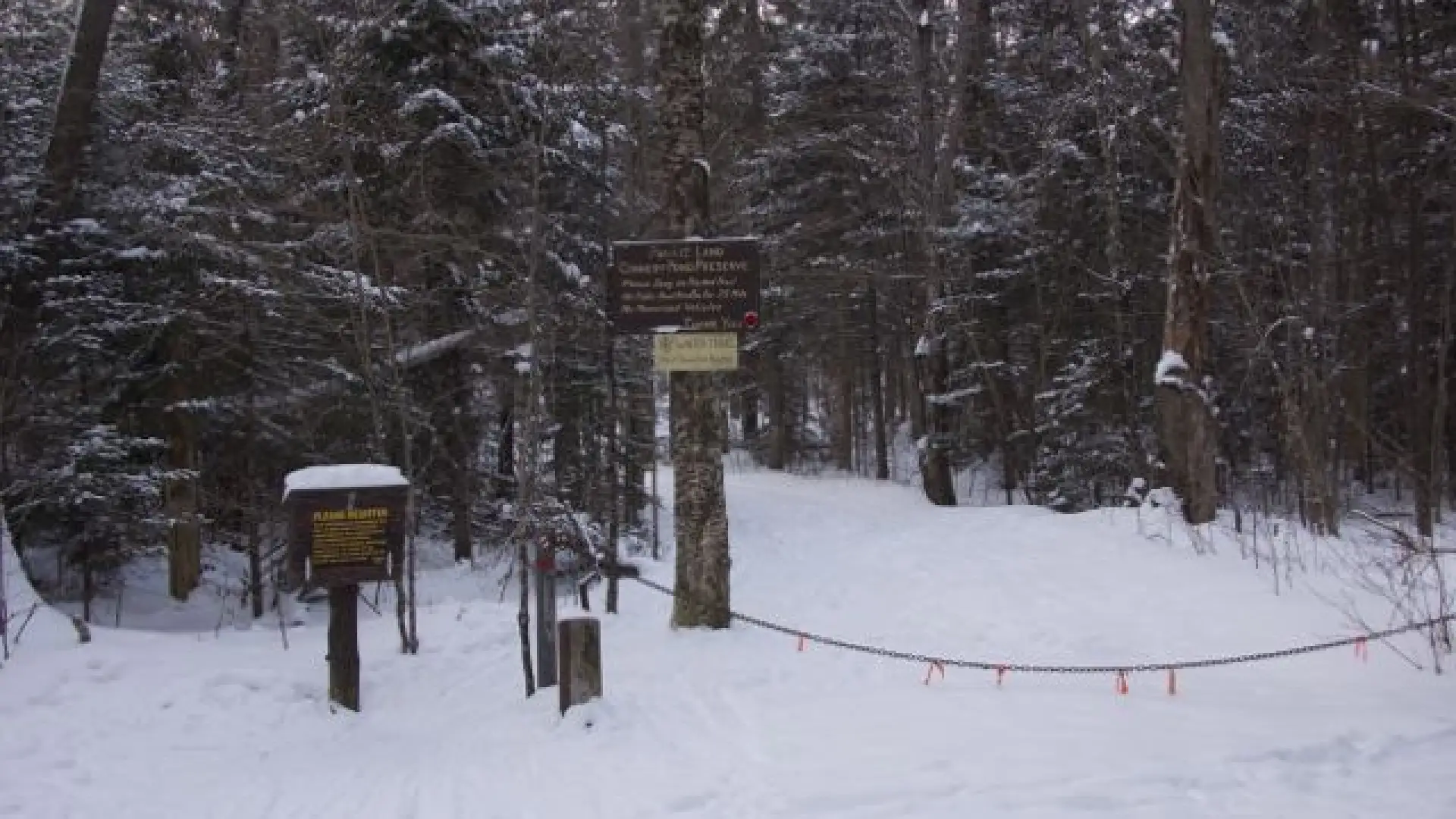 Barrier at Connery Pond Preserve