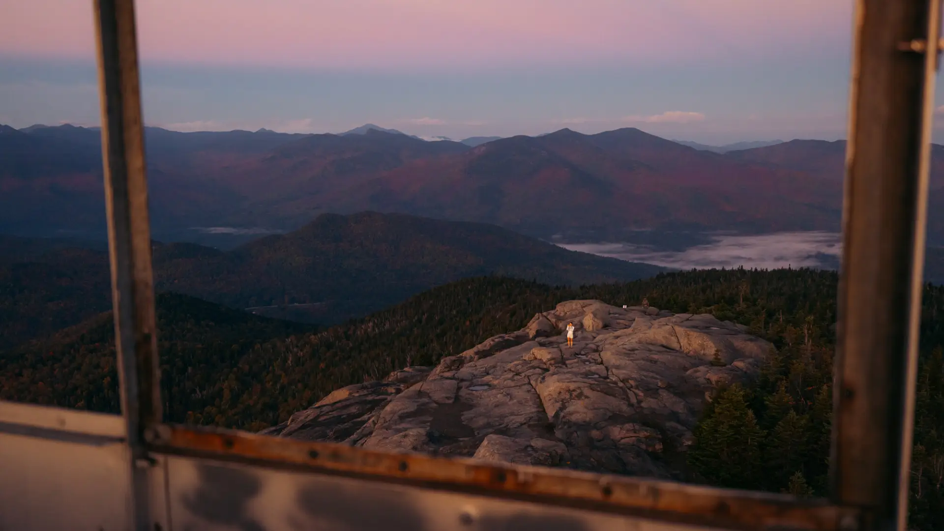Views from a firetower in the fall.