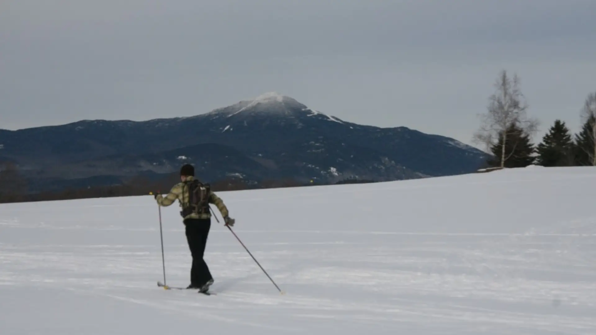 A skier heading across Craigwood Golf Course