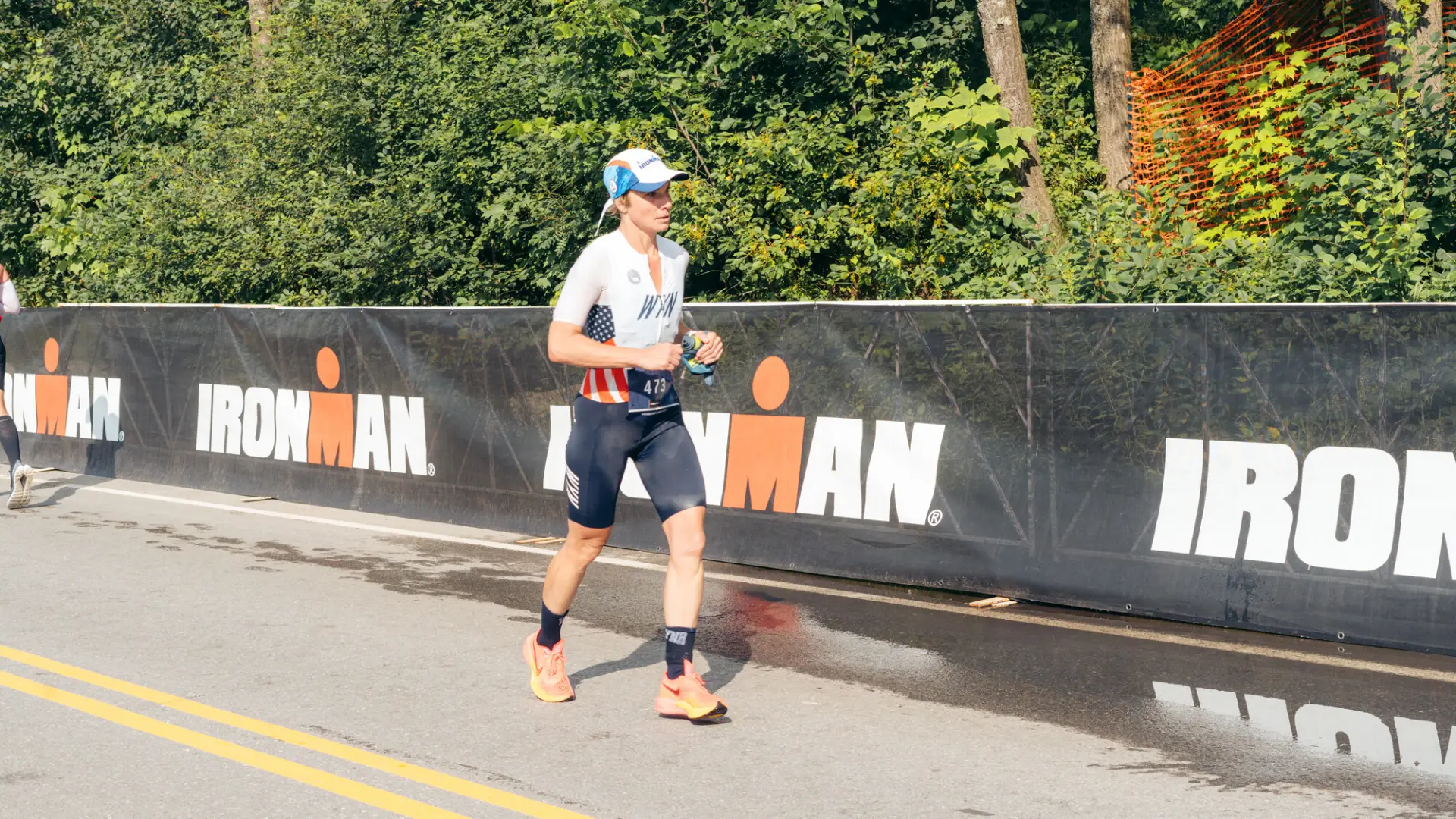 Ironman athlete running