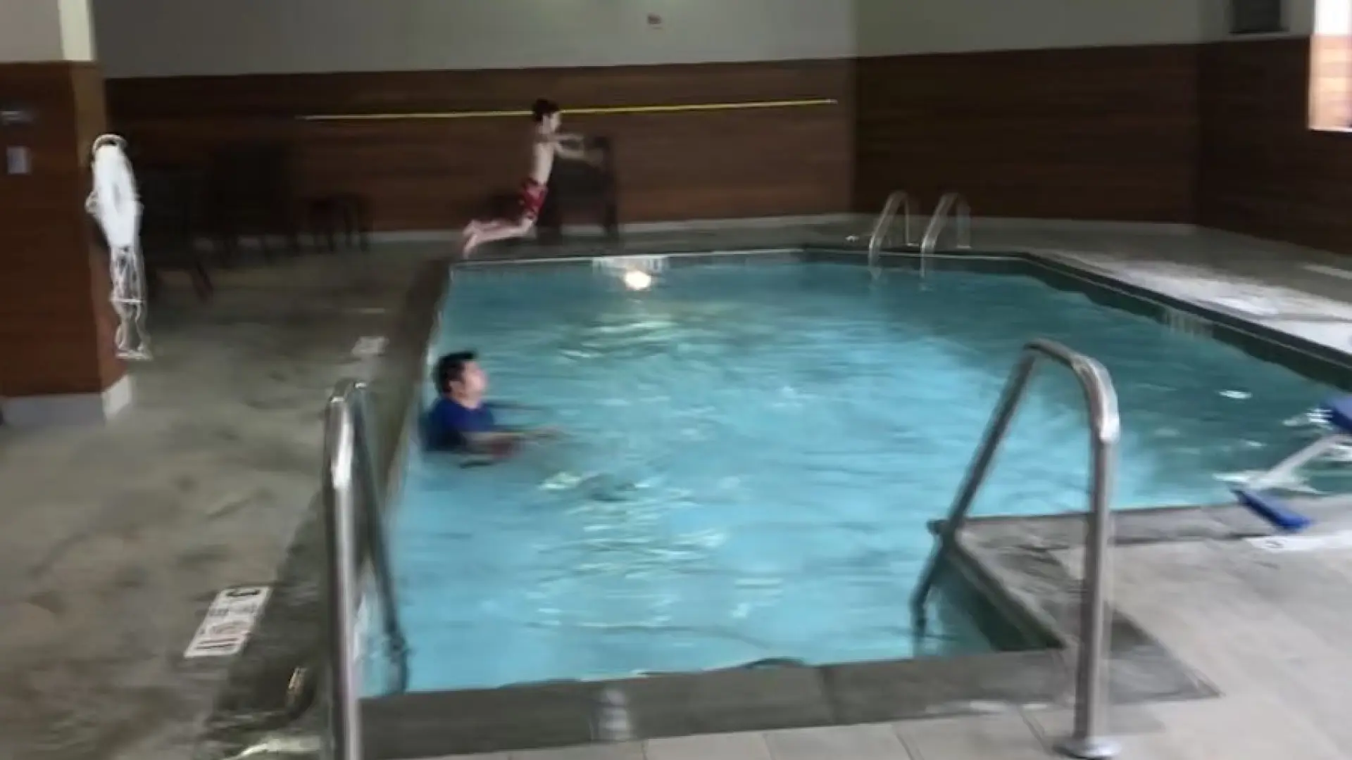 but he reallllly, liked the pool!