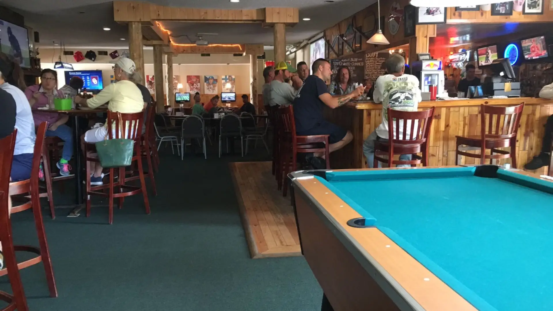 You'll find a TV here anywhere that you sit. Why not watch 5 different games at once!