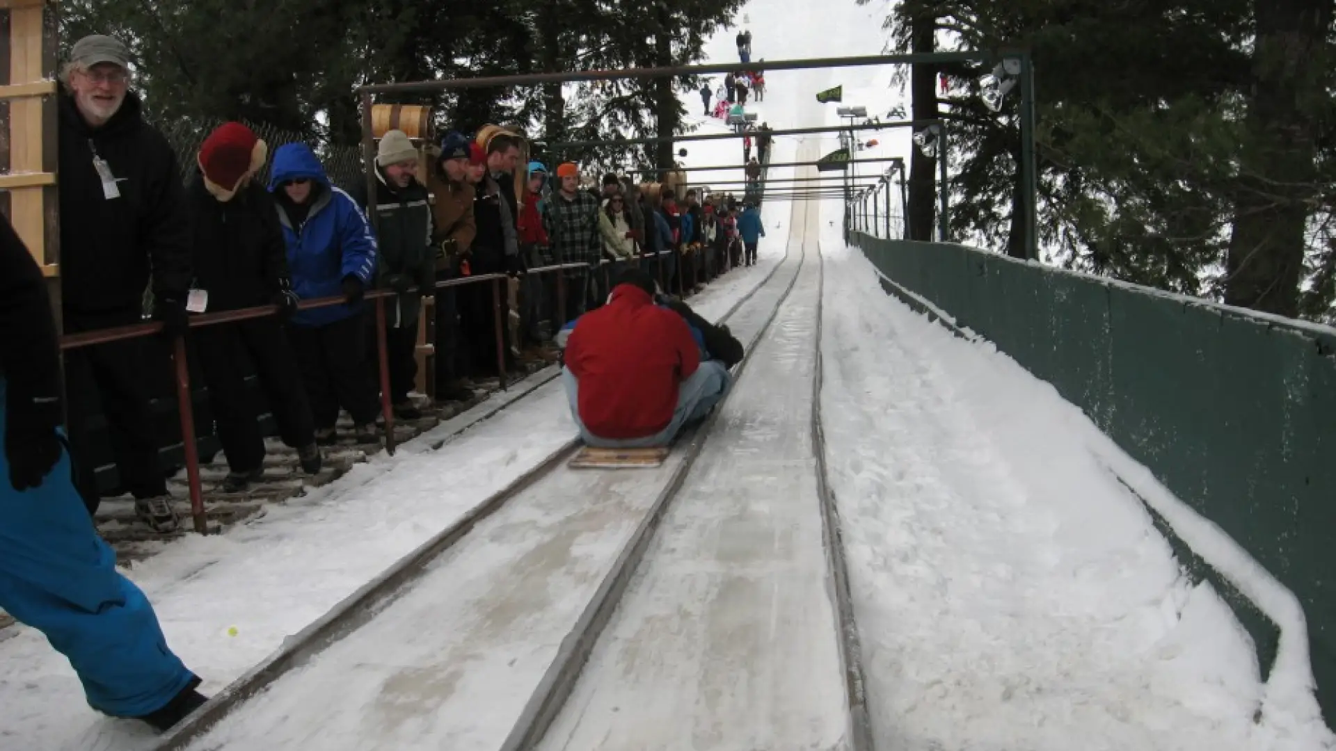 Racing at the Lake Placid Toboggan Chute