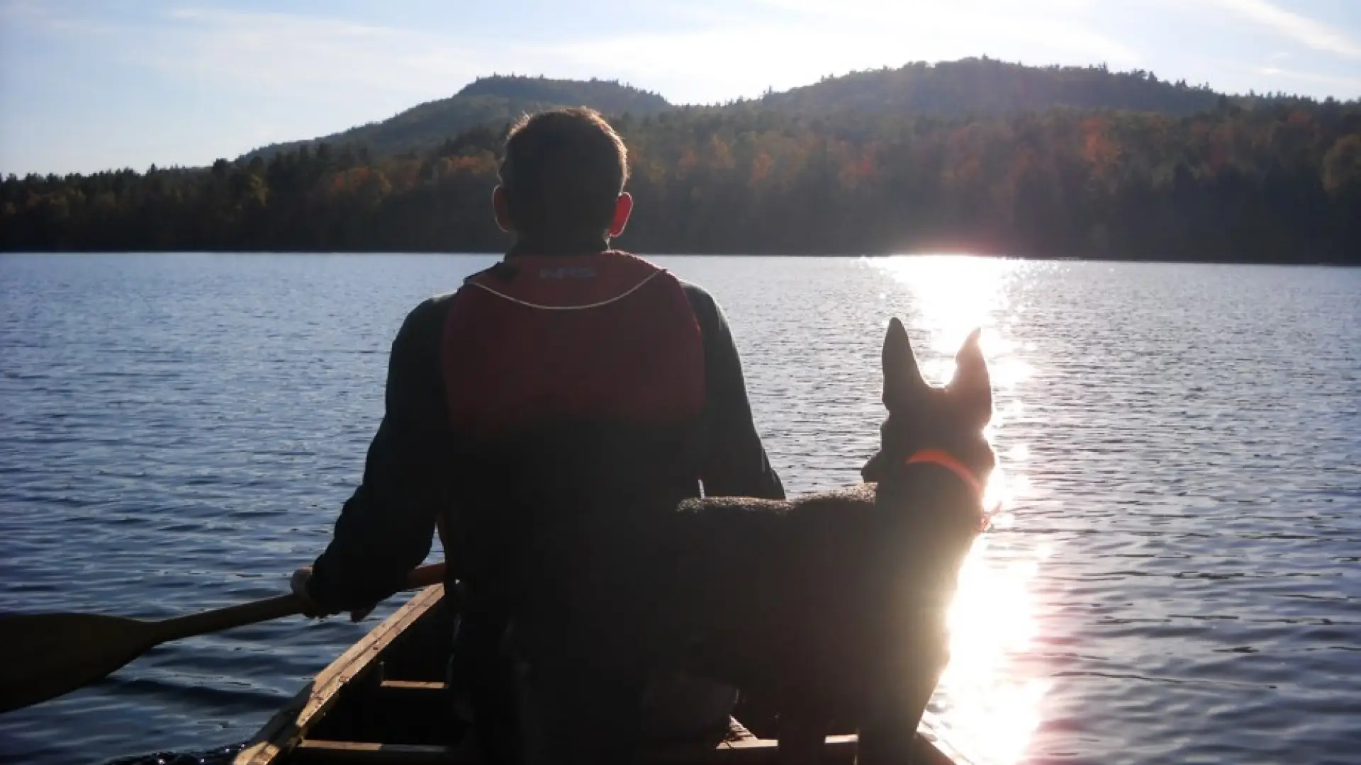Canoe sunset