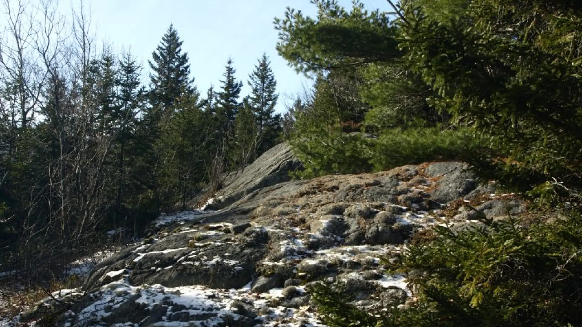 The first rock on the ridge