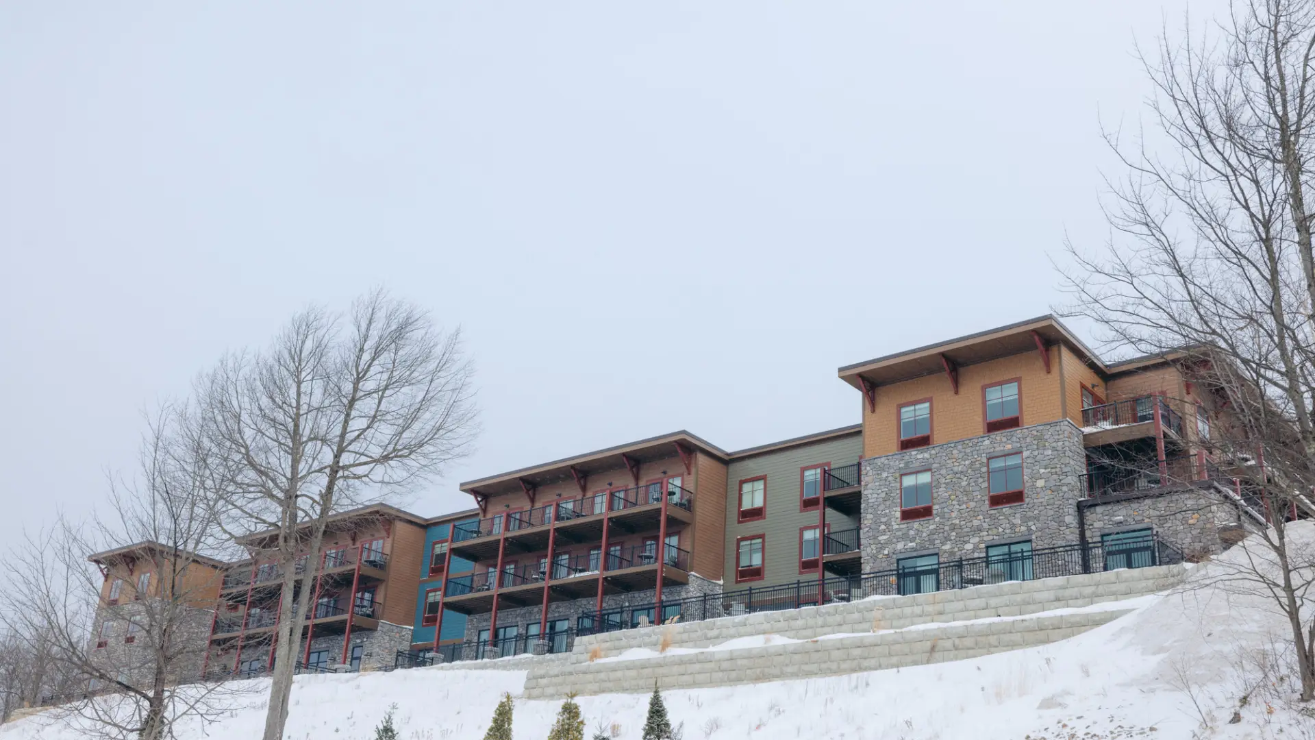 Exterior of Cambria Hotel in Lake Placid, NY.