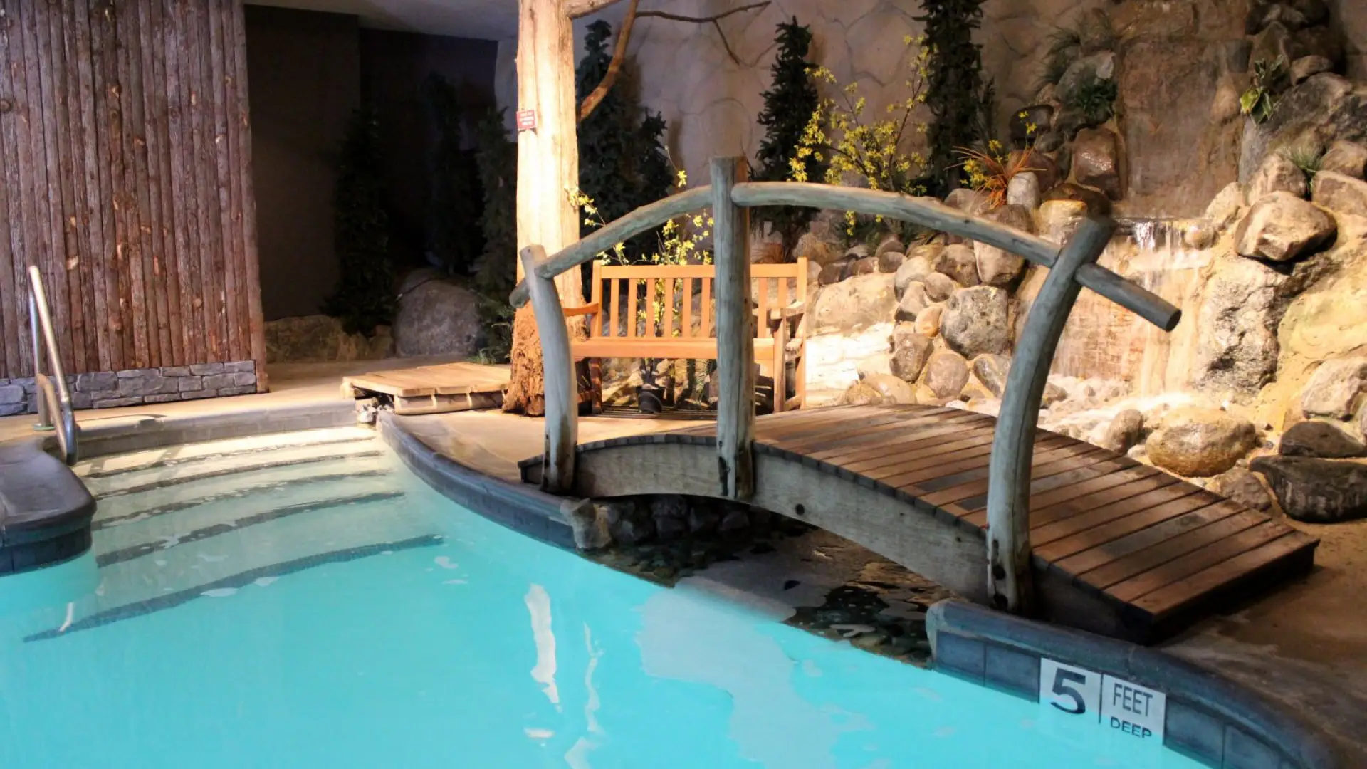 Yes, that's an indoor waterfall.