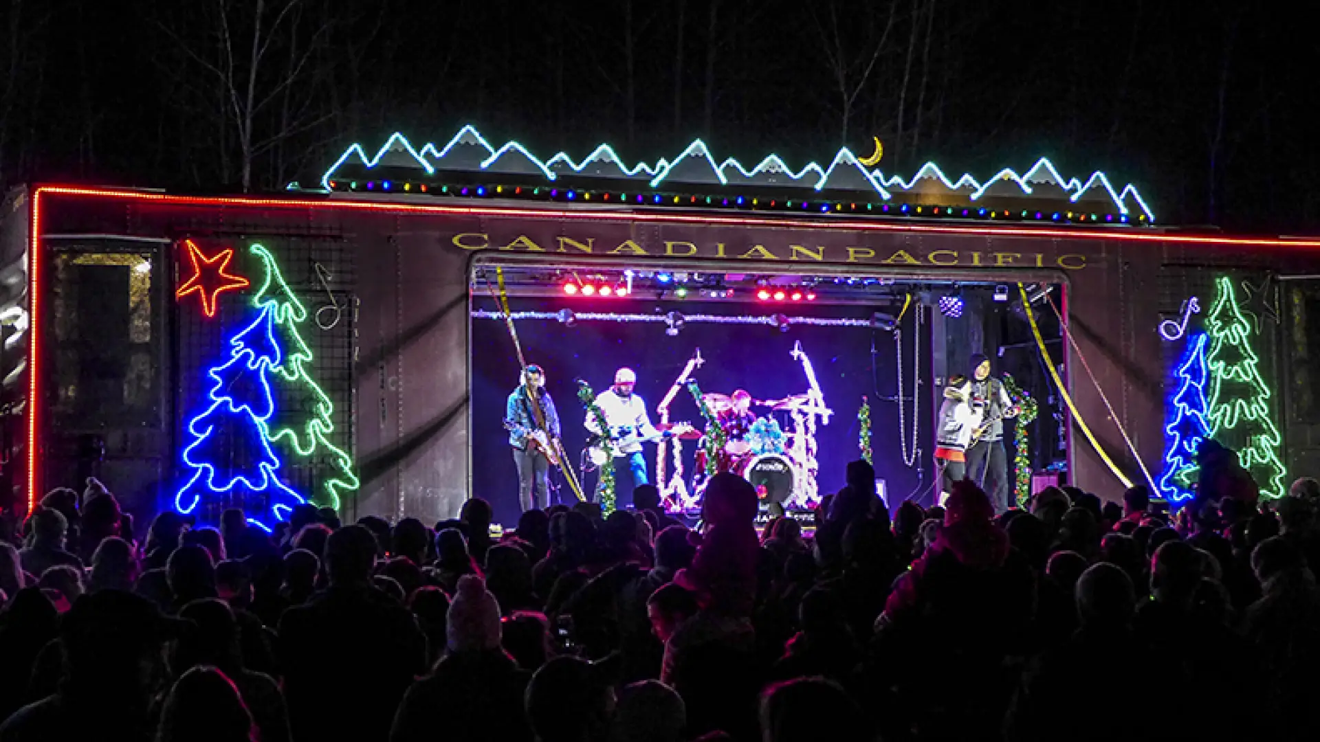 people singing on stage