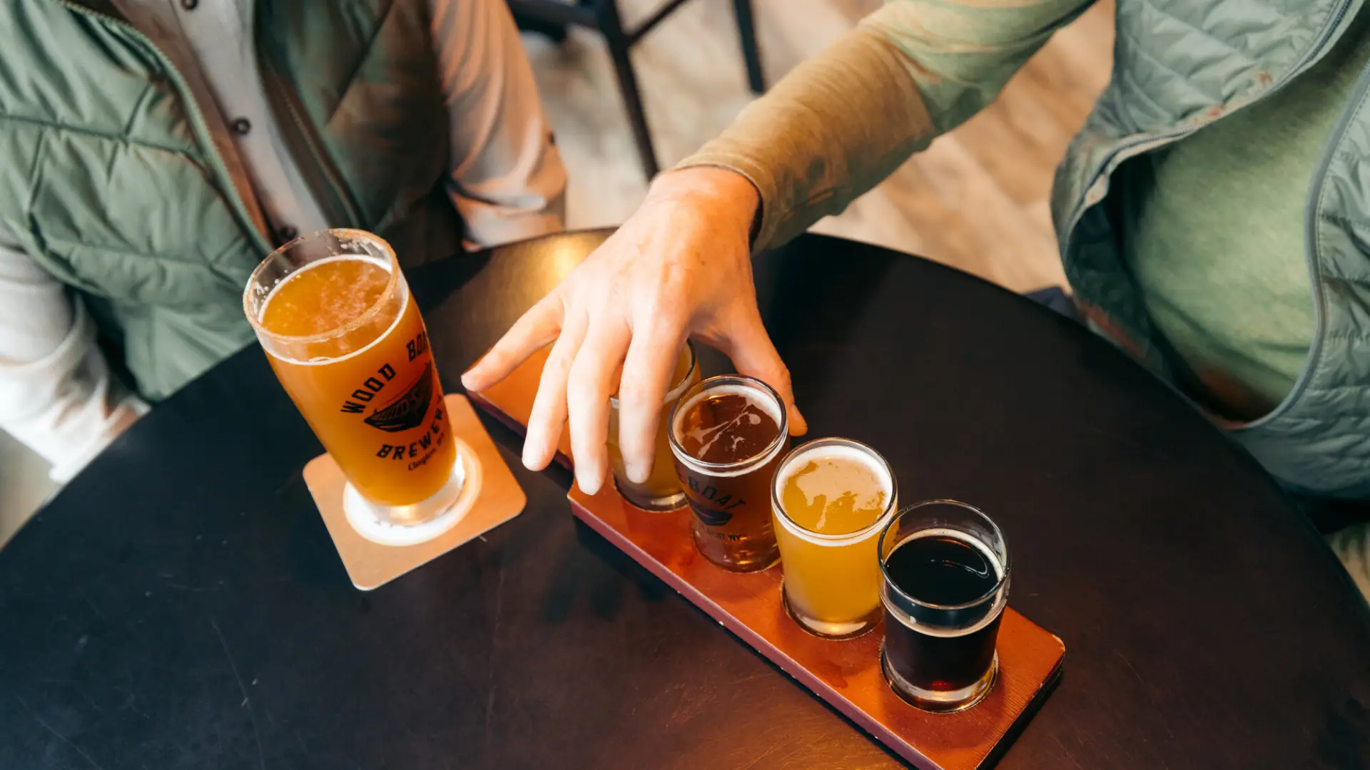 Tasting flight at The Boat