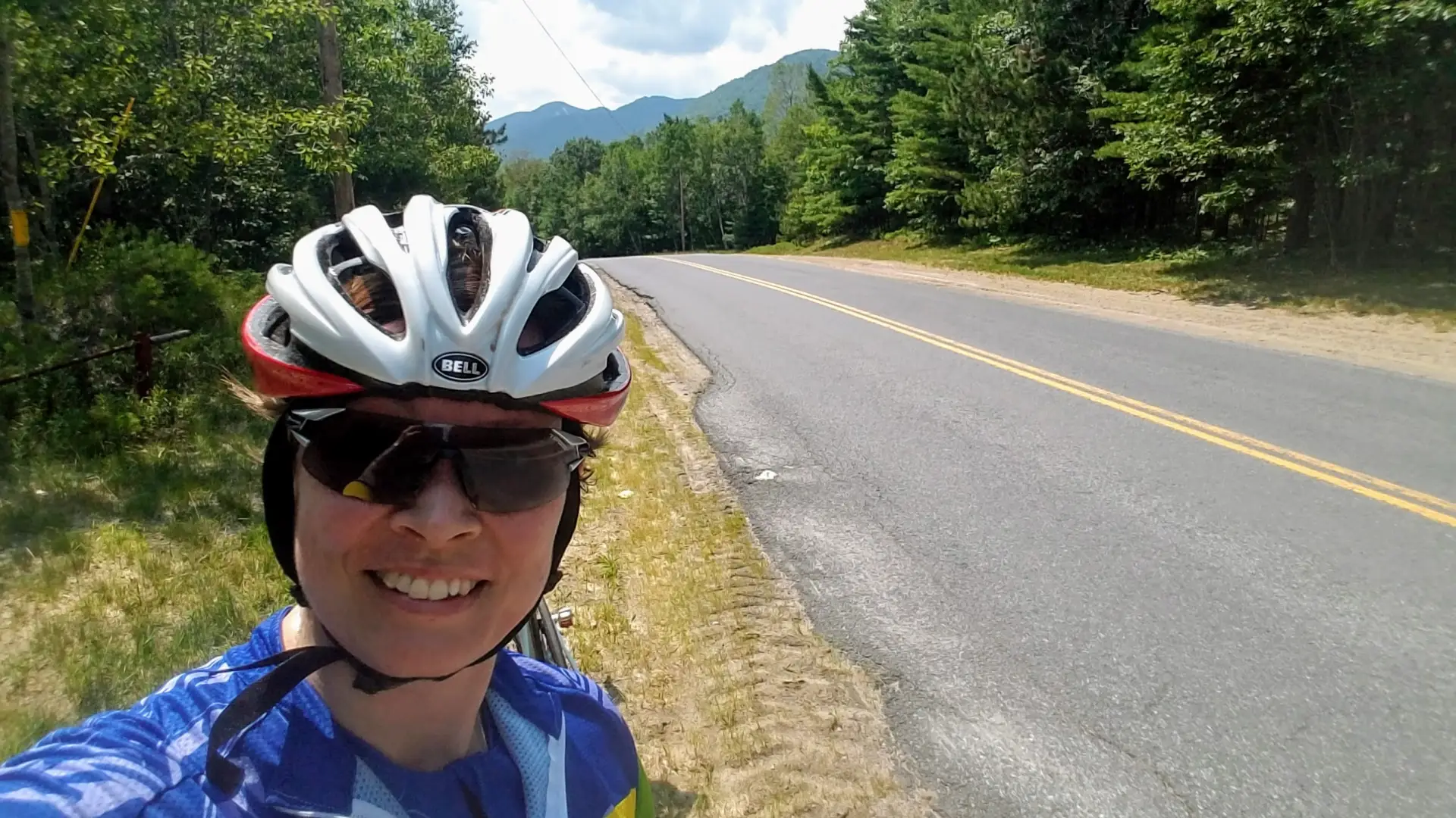 Toni Patnode rides on Silver Lake Road. Image courtesy: Toni Patnode