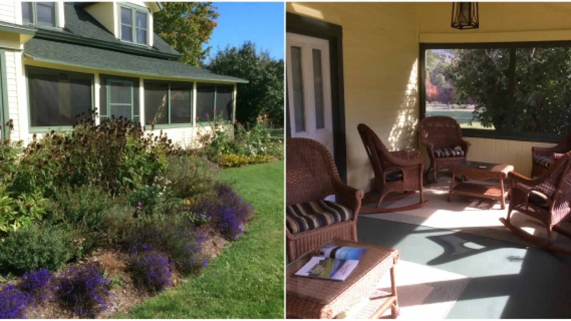 A marvelous porch adorns the Bark Eater Inn, making a wonderful place to simply be.