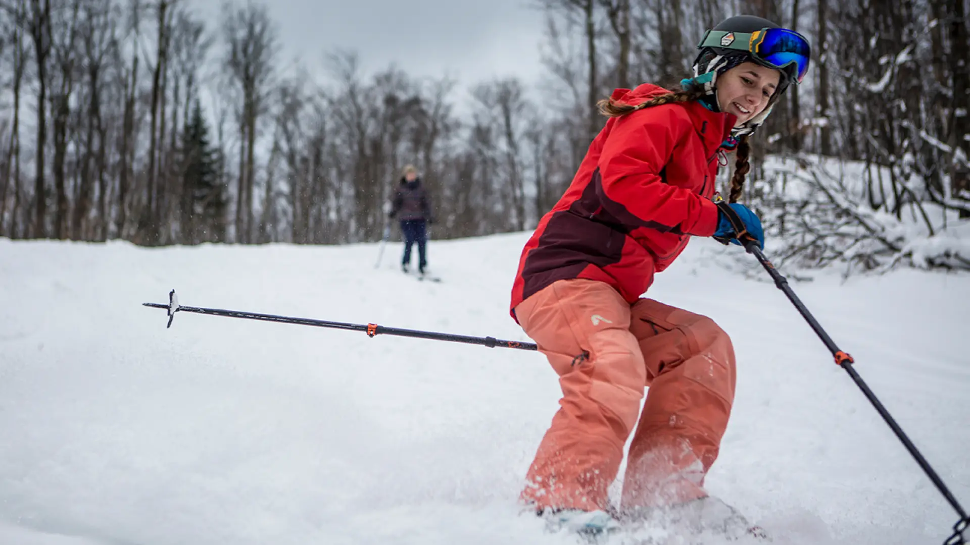 A skier at Titus Mountain