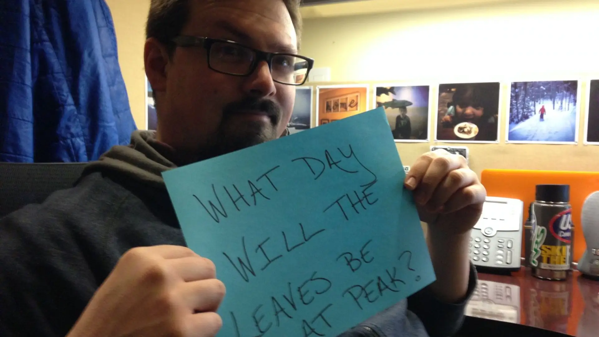 What day will the leaves reach peak?