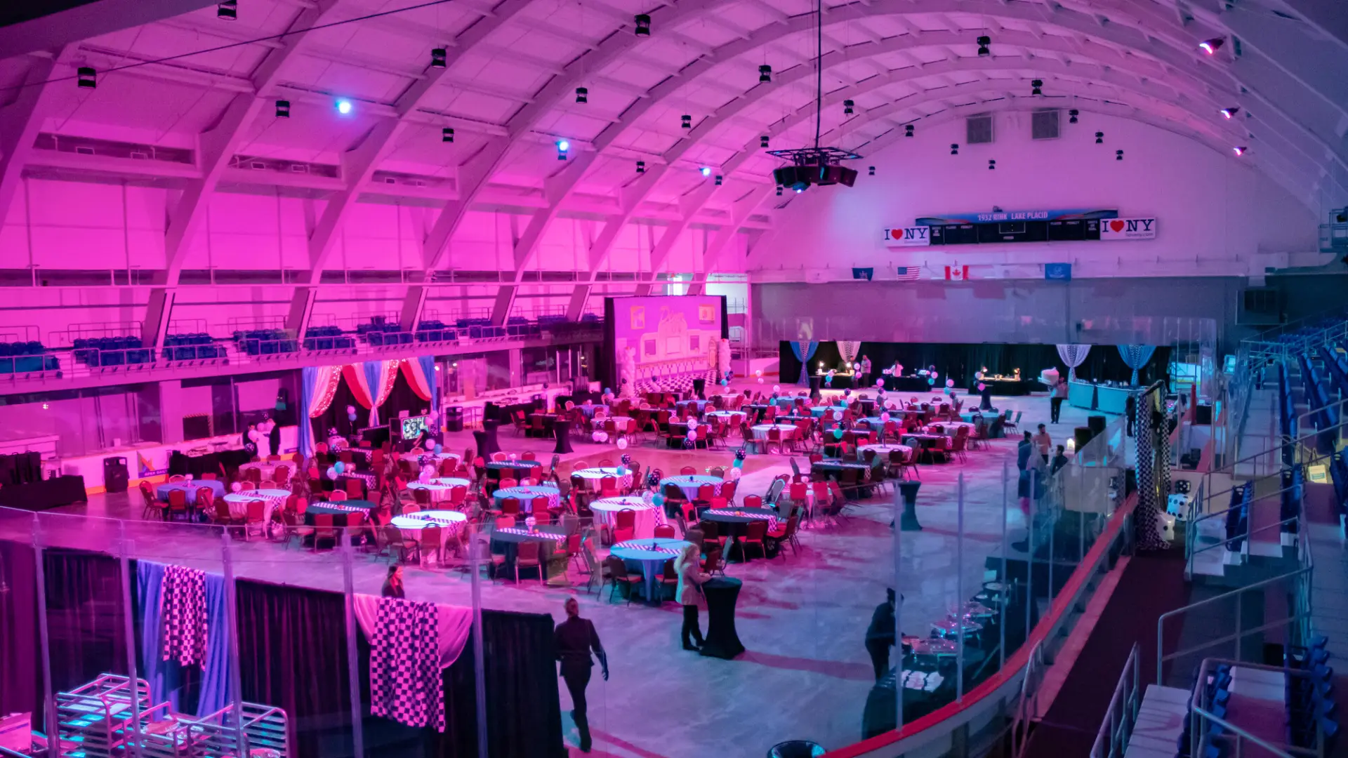 1932 Rink dinner setup