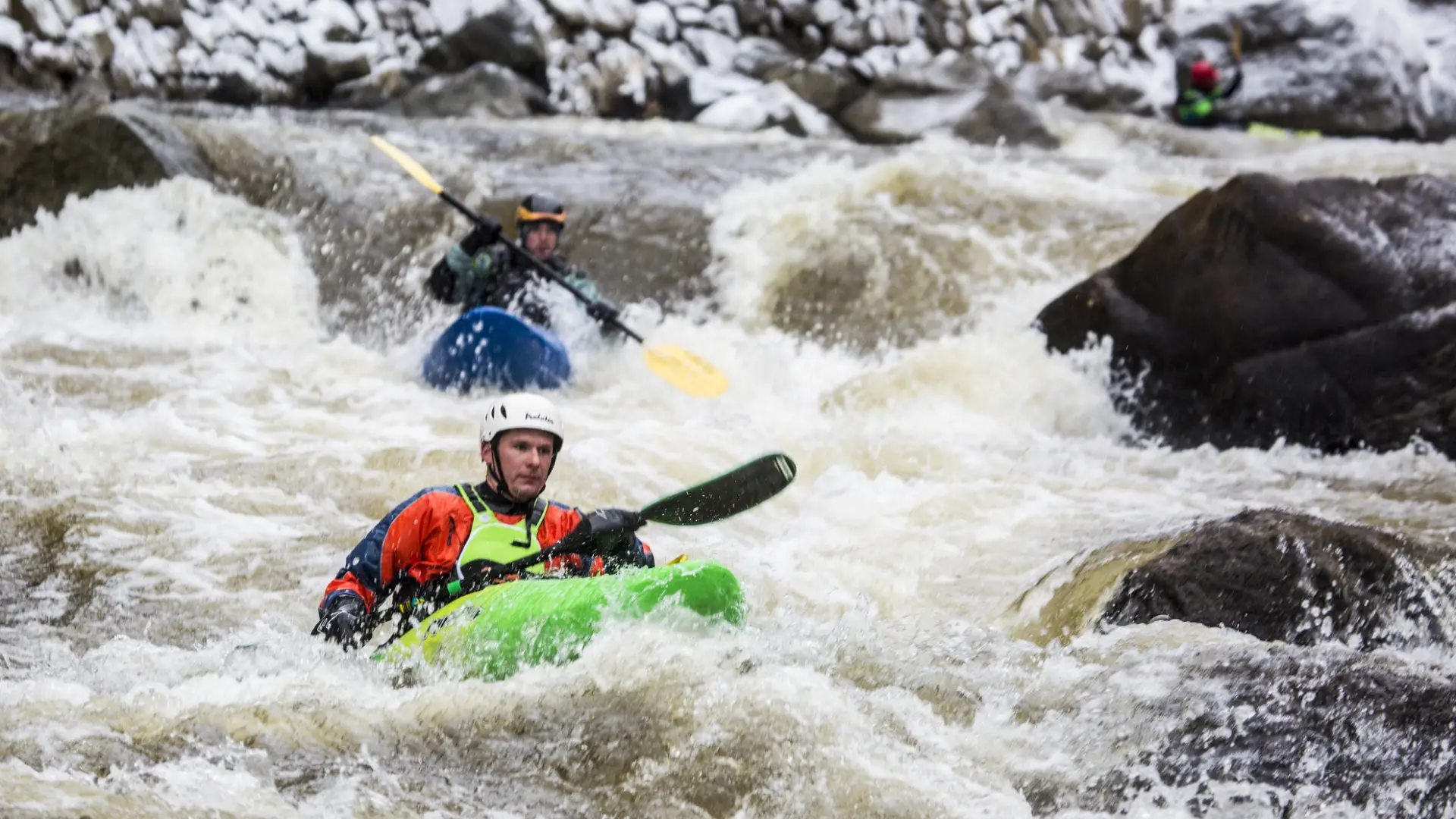 Whitewater Kayakers on Ausable River