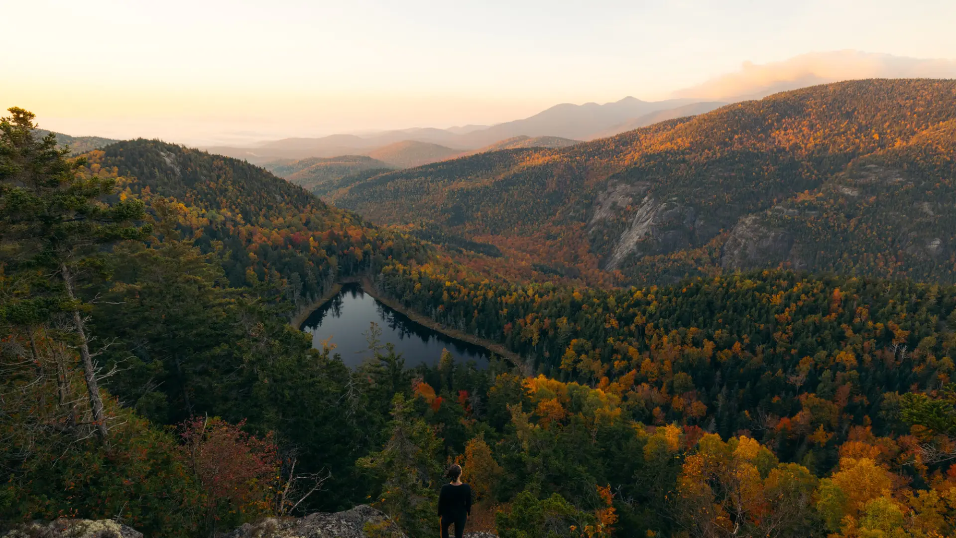 A high elevation mountain pond in the fall