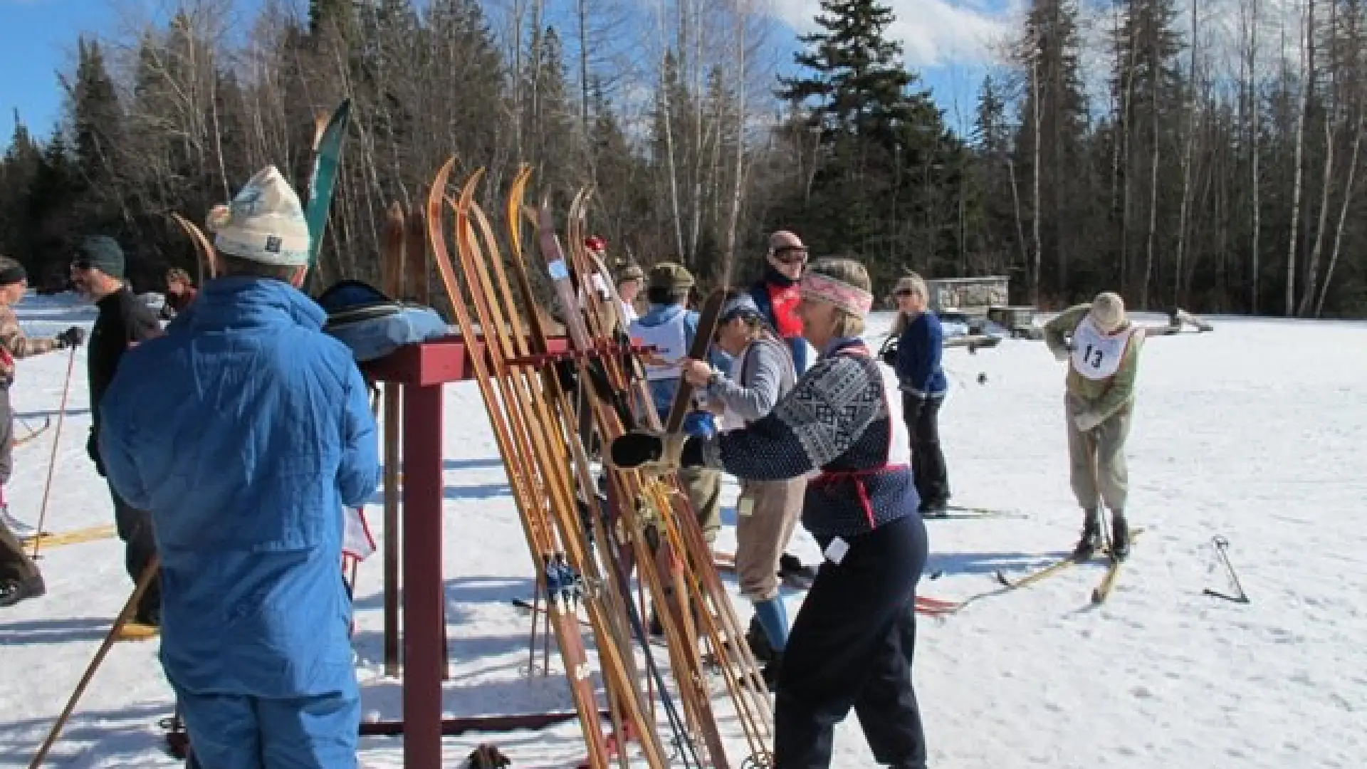 Traditional knickers and wool predominate during Wood 'n' Ski Rendezvous at Cascade Ski Center on March 1