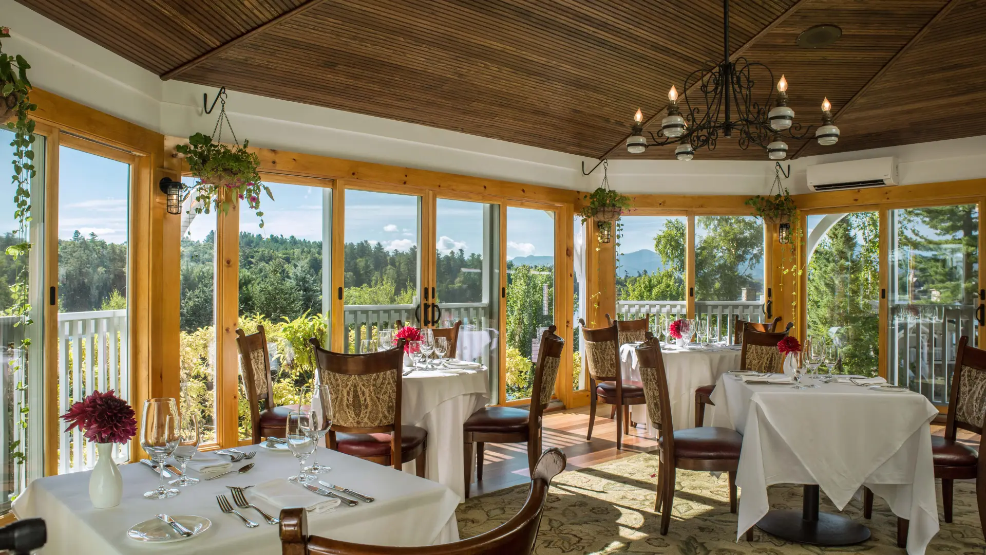 Looking at the beautiful view from the beautifully appointed dinning room