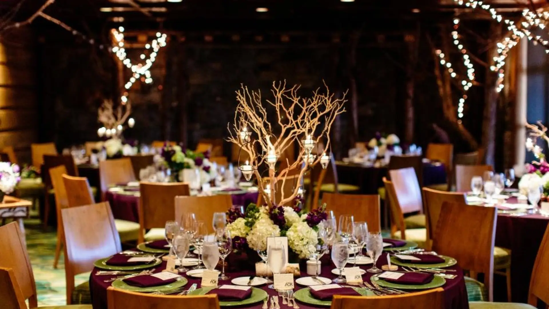 Reception in the Adirondack Room. Image courtesy Lake Placid Lodge.