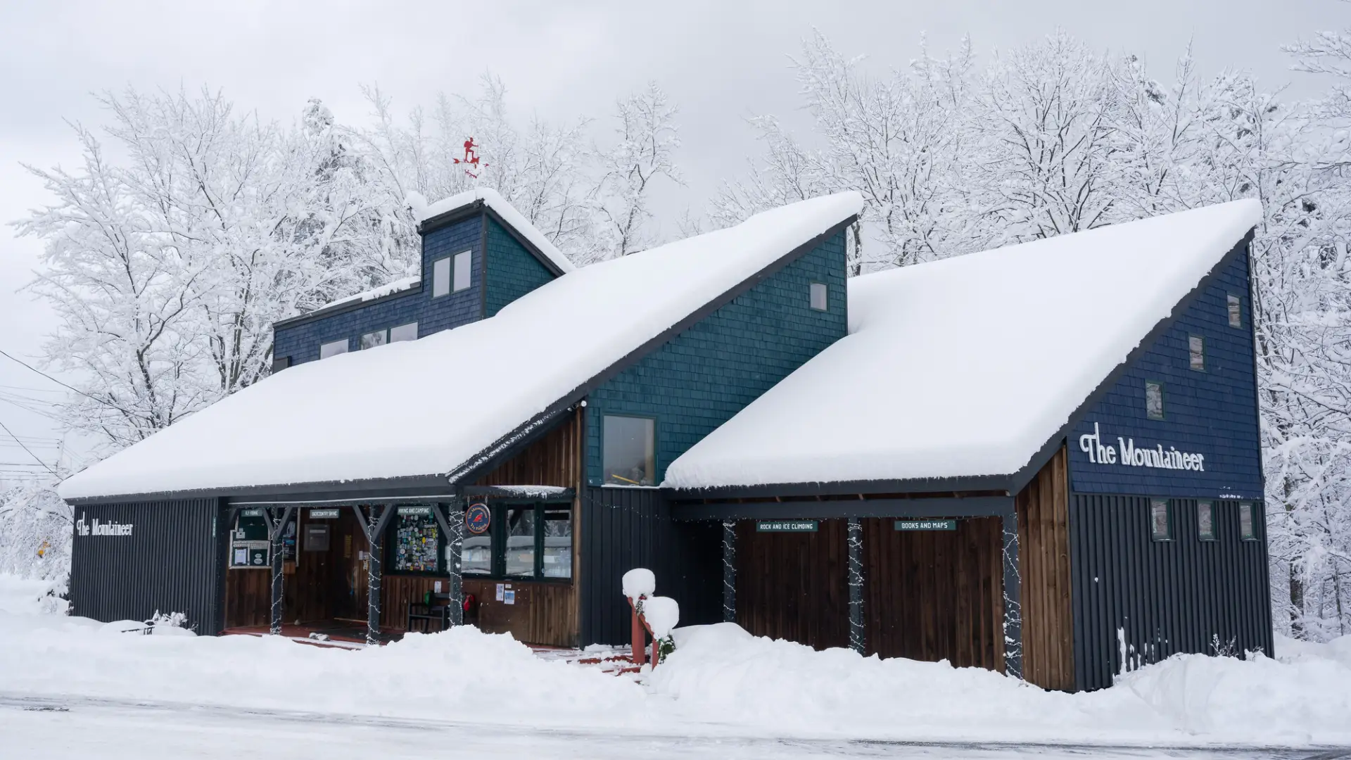 The Mountaineer in Keene Valley, NY in winter.