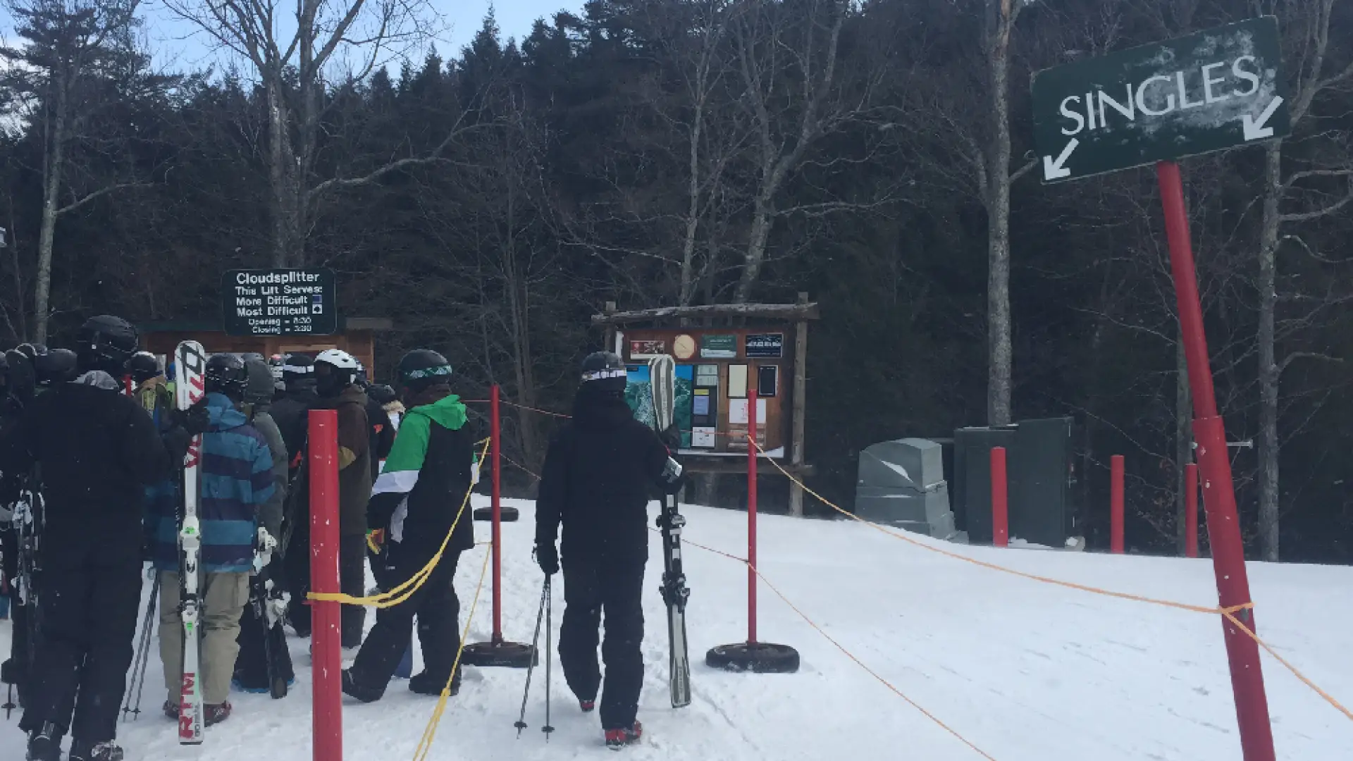 All the single skiers put your hands up.