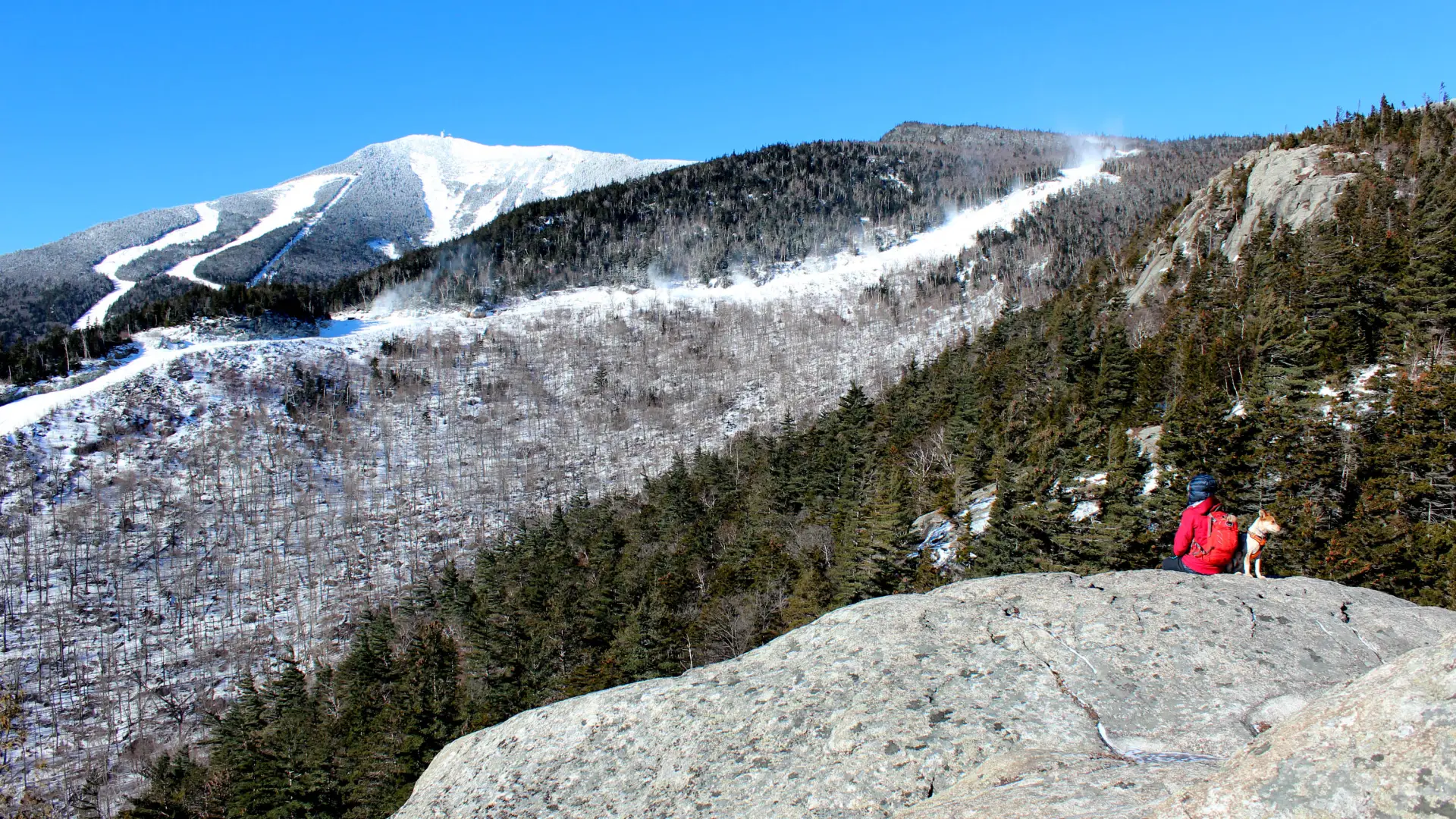 The distinctive profile of Whiteface Mountain seen from the summit of Bears Den.