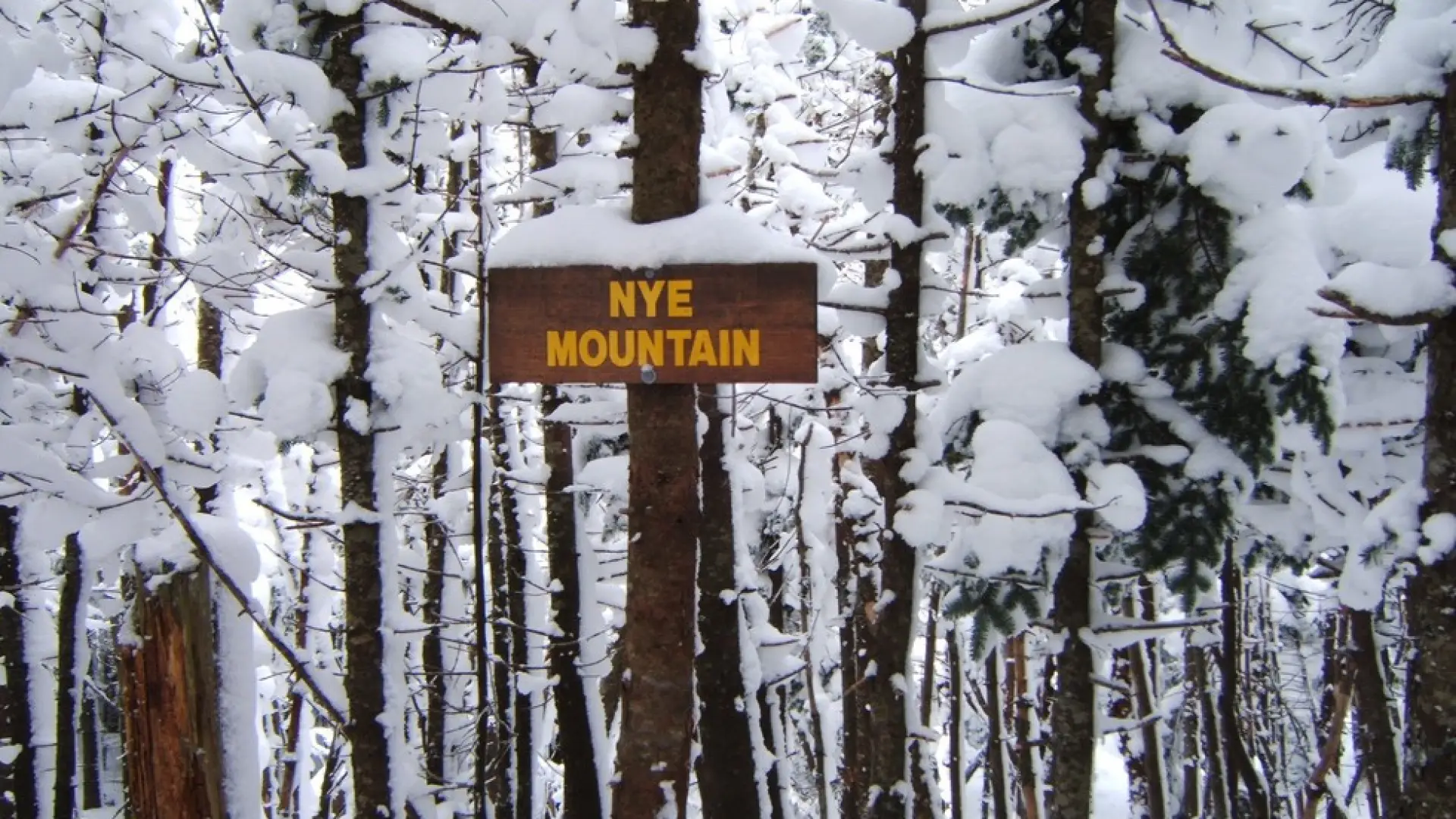 Nye Mountain sign