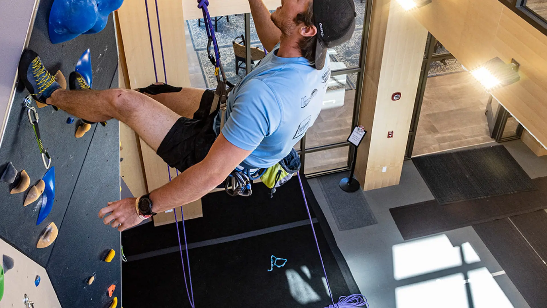 Rock climbing wall