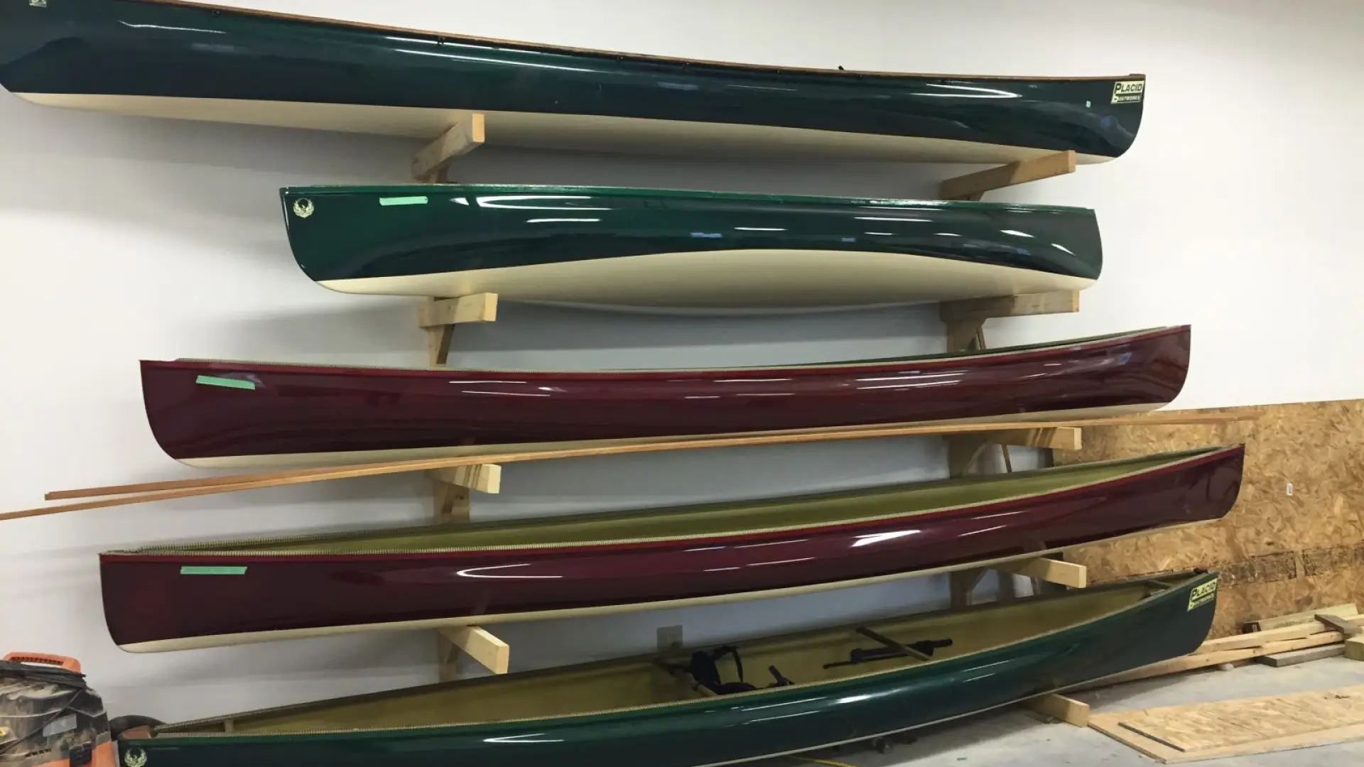 All the different size boats.
