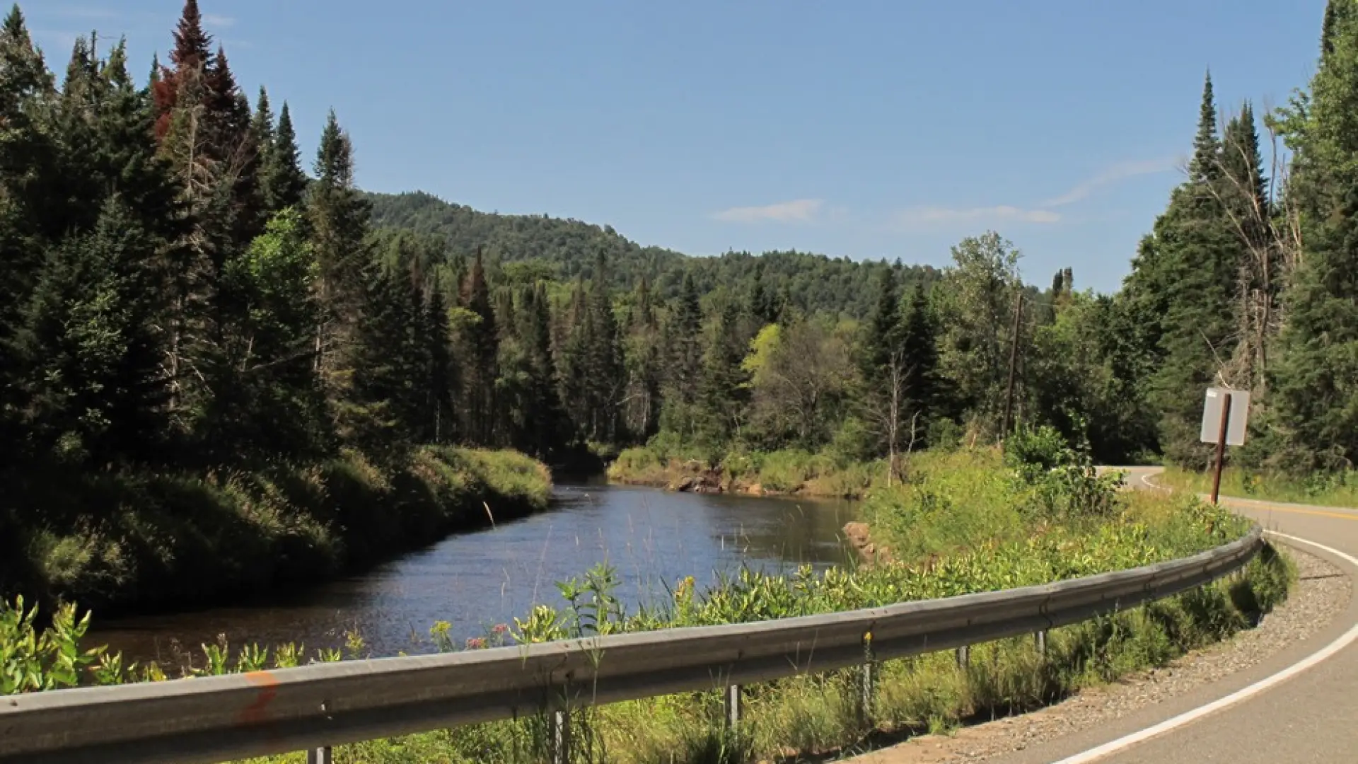 The Ausable River follows much of the route.