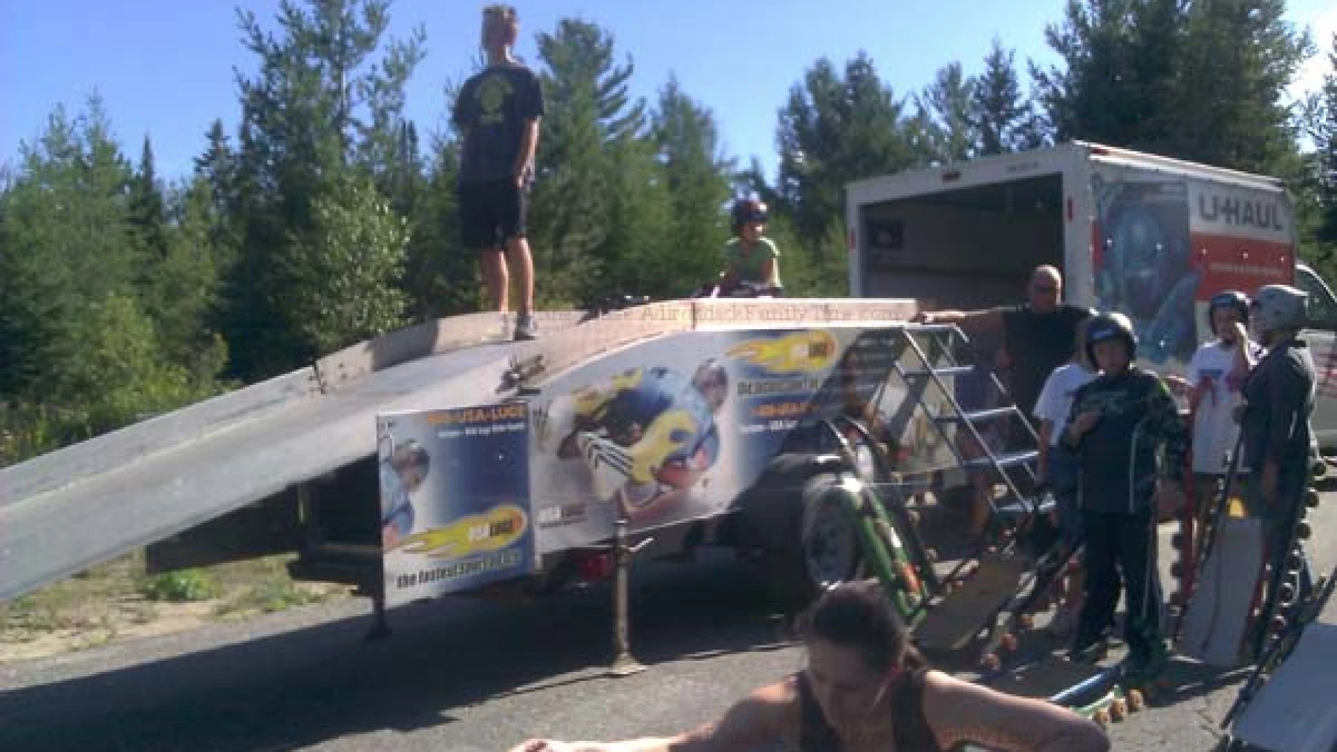 Luge practice in Lake Placid