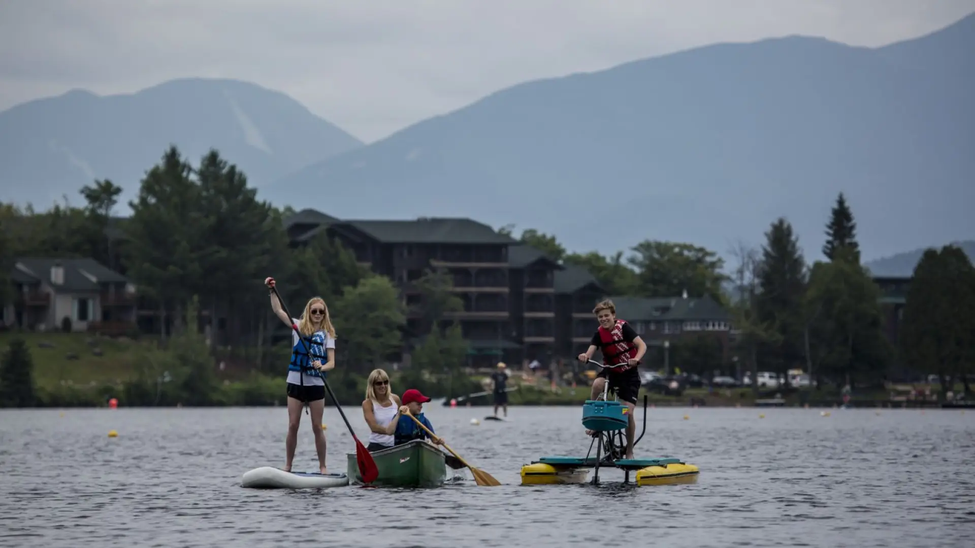 Choose your favorite watercraft and head out on Mirror Lake!