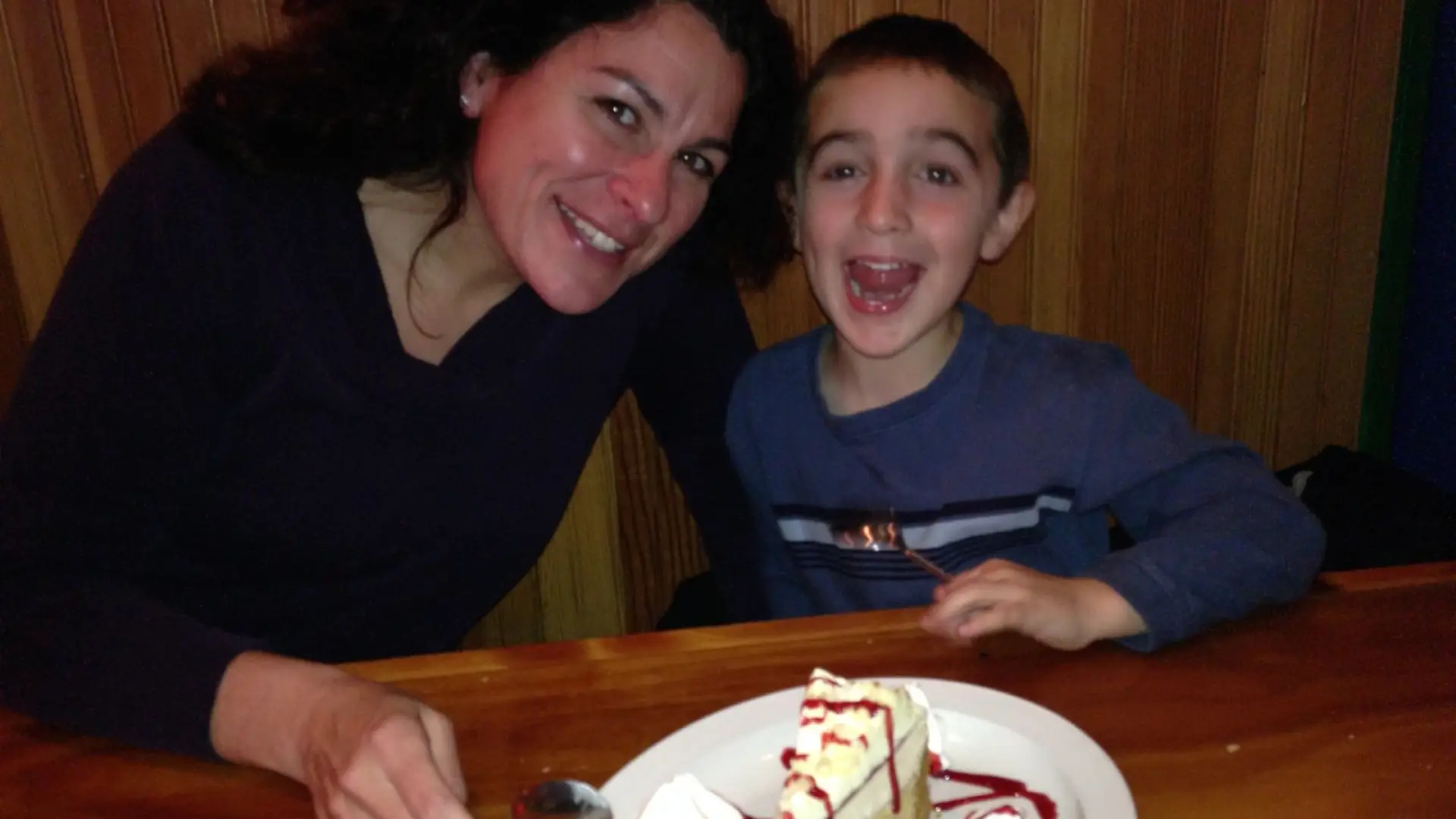 Oliver very much enjoyed trying a new dessert!