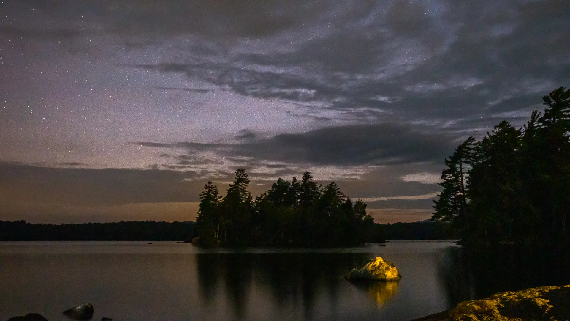Night sky views at Moffitt Beach State Campground.