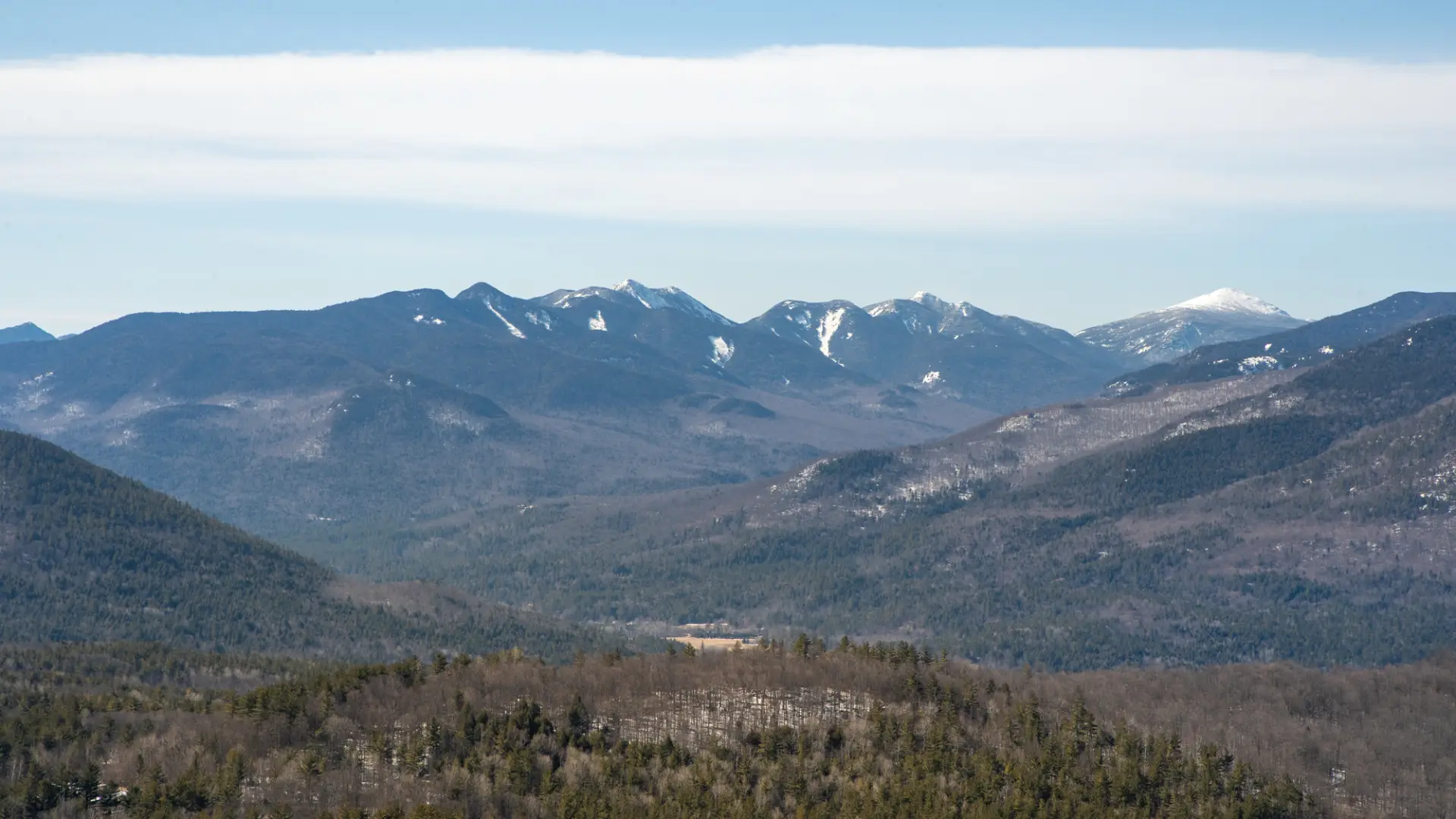 Mountain views on a spring hike in Keene Valley.