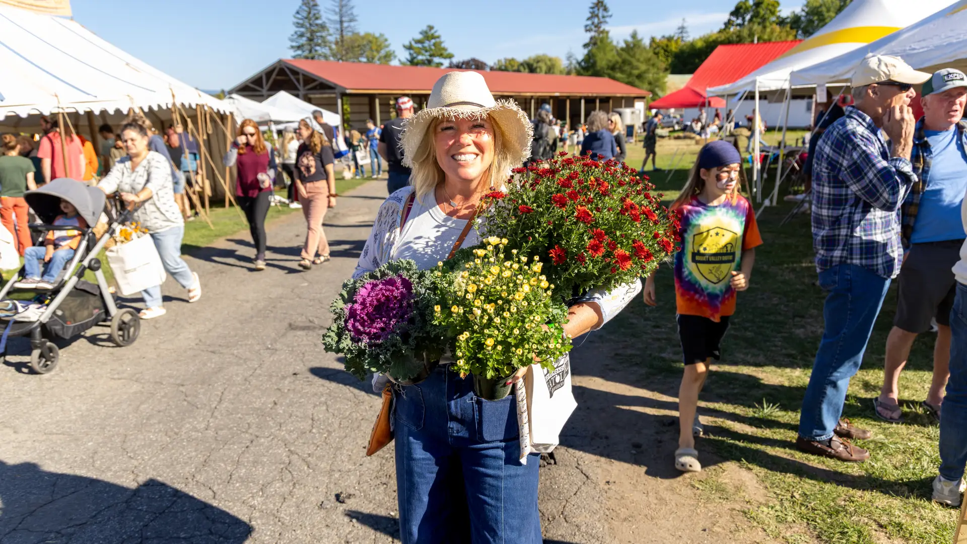 Woman holding fresh produce