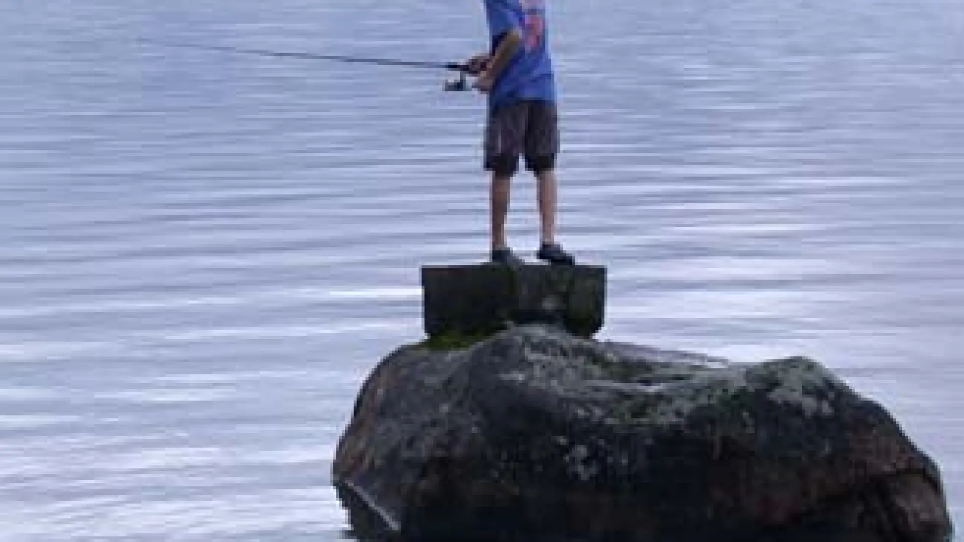 Boy fishing