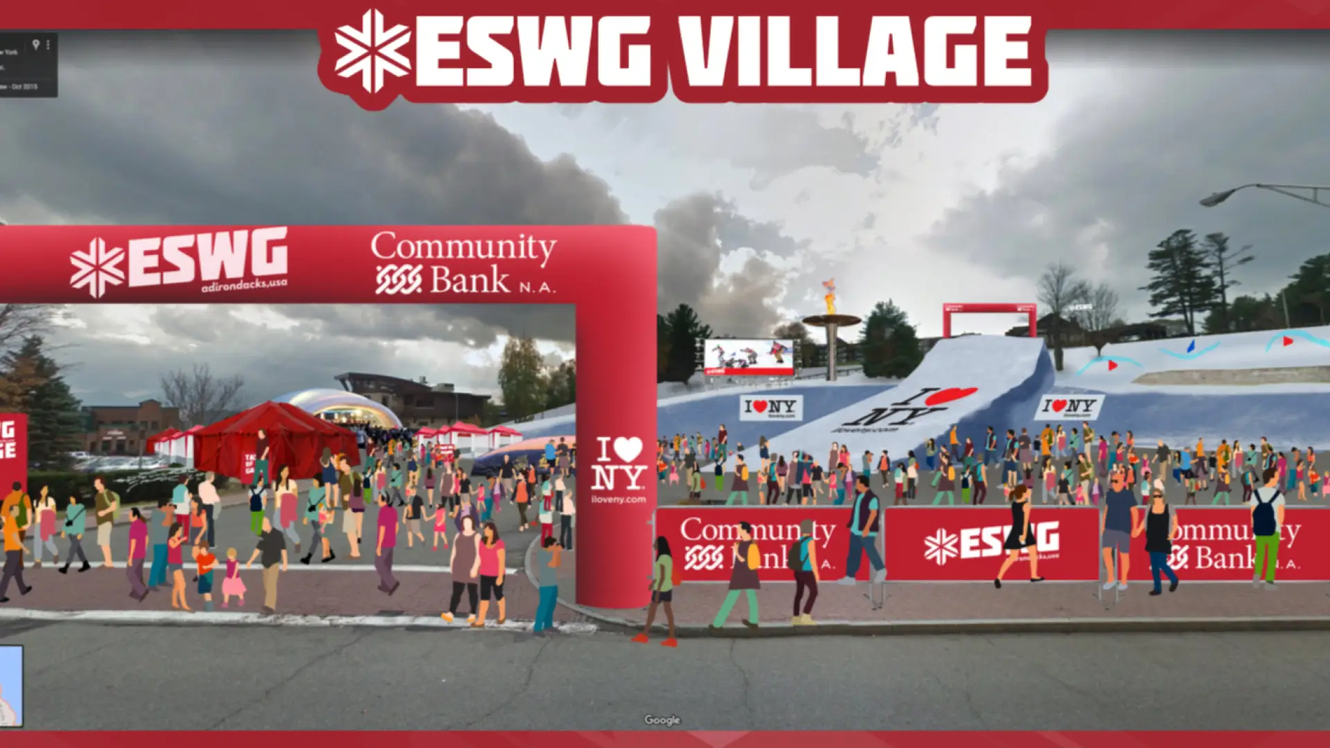 An artist's rendering of the ESWG Village.