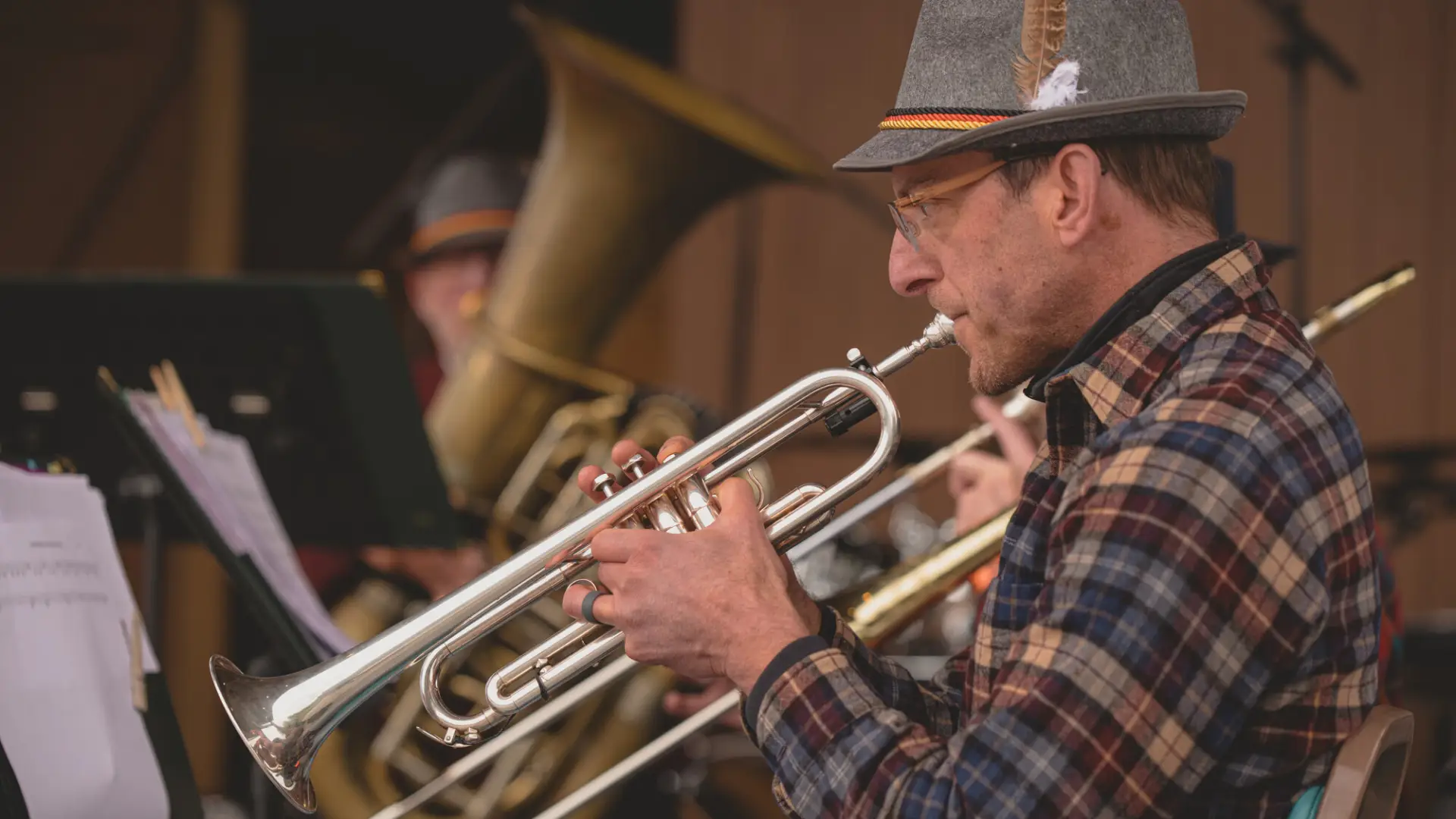 Trumpet player at OkTupperfest