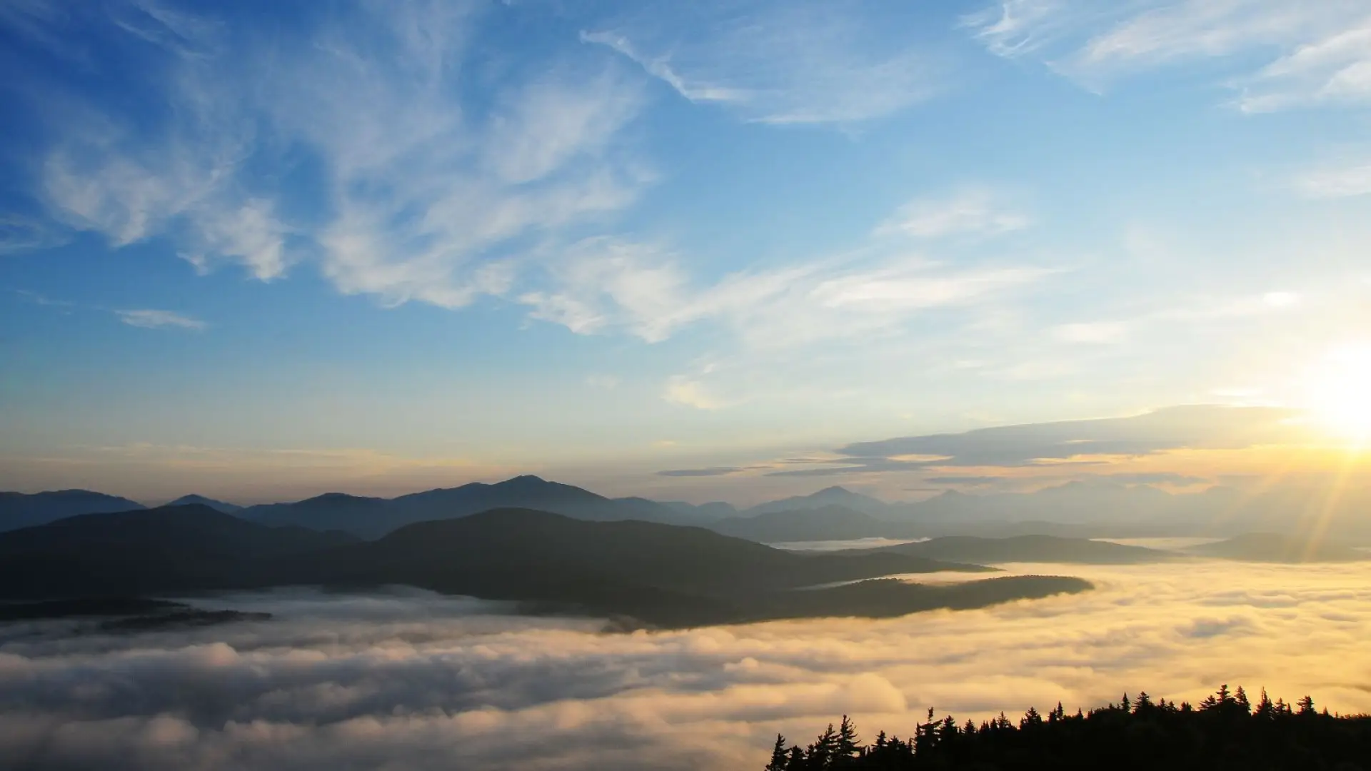 Sunrise from Goodnow Mountain.
