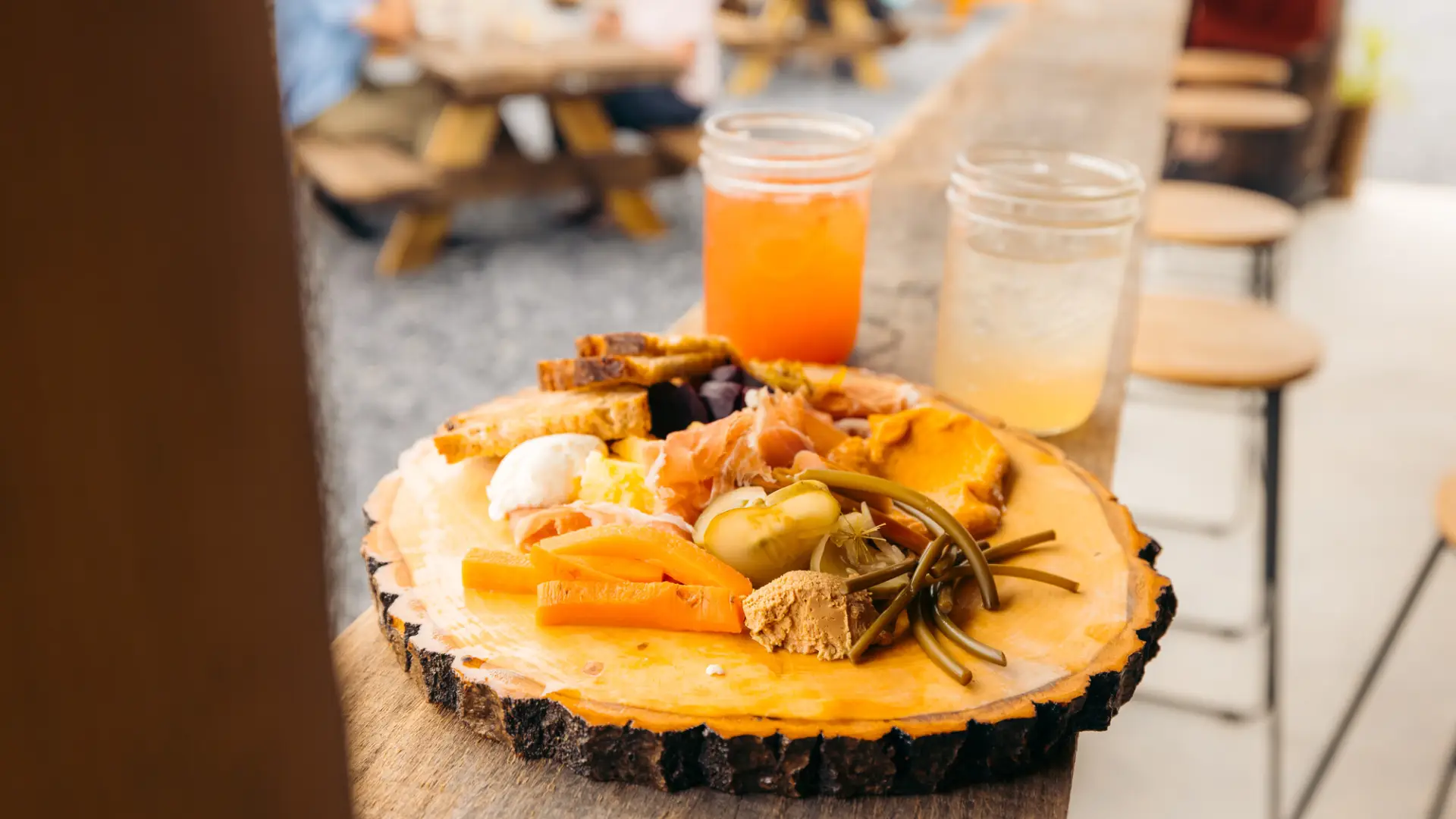 A rustic plate of organic veggies.