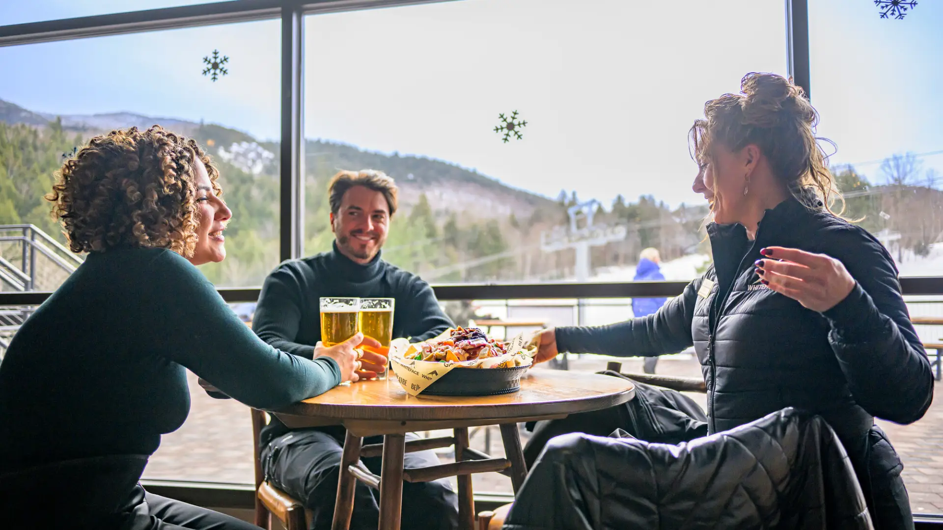 A group dining at Whiteface Mountain.