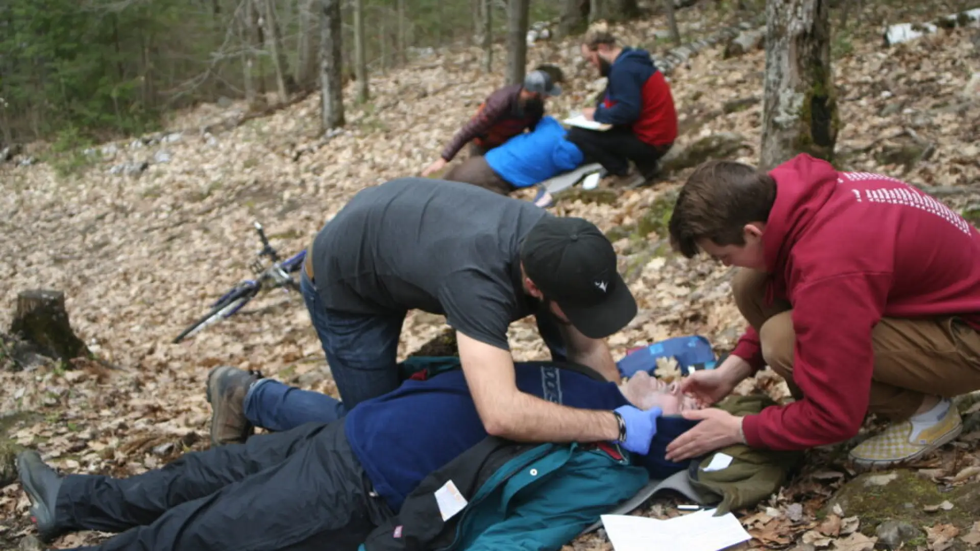 Participants during the Wilderness First Aid Course
