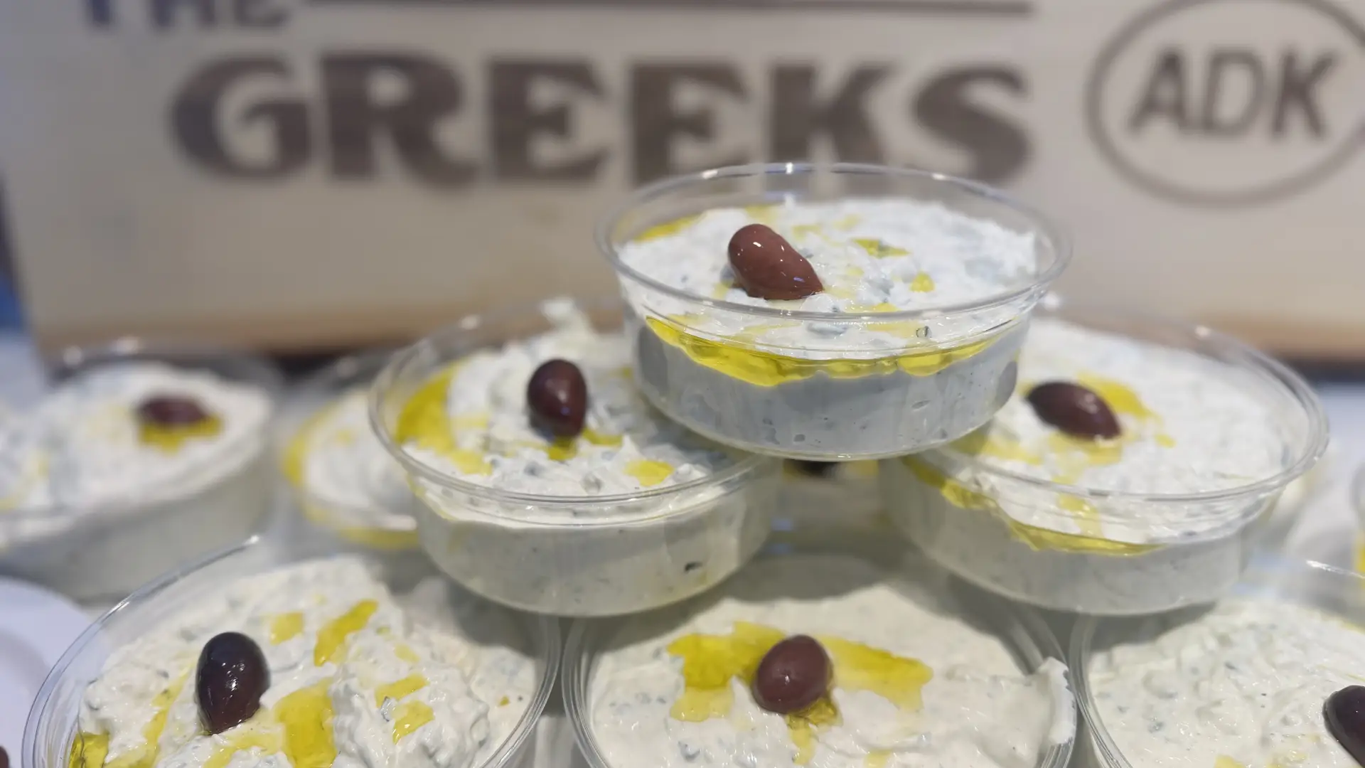 Tzatziki Spread: 
Yoghurt Based Dipping. Contains Garlic and Cucumber. Comes with 1 warm Pita Bread (Pita Not Gluten-Free).