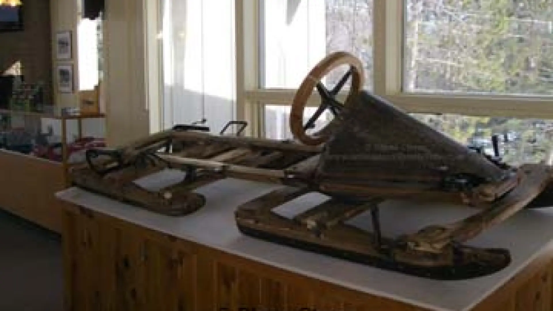 Wooden bobsled